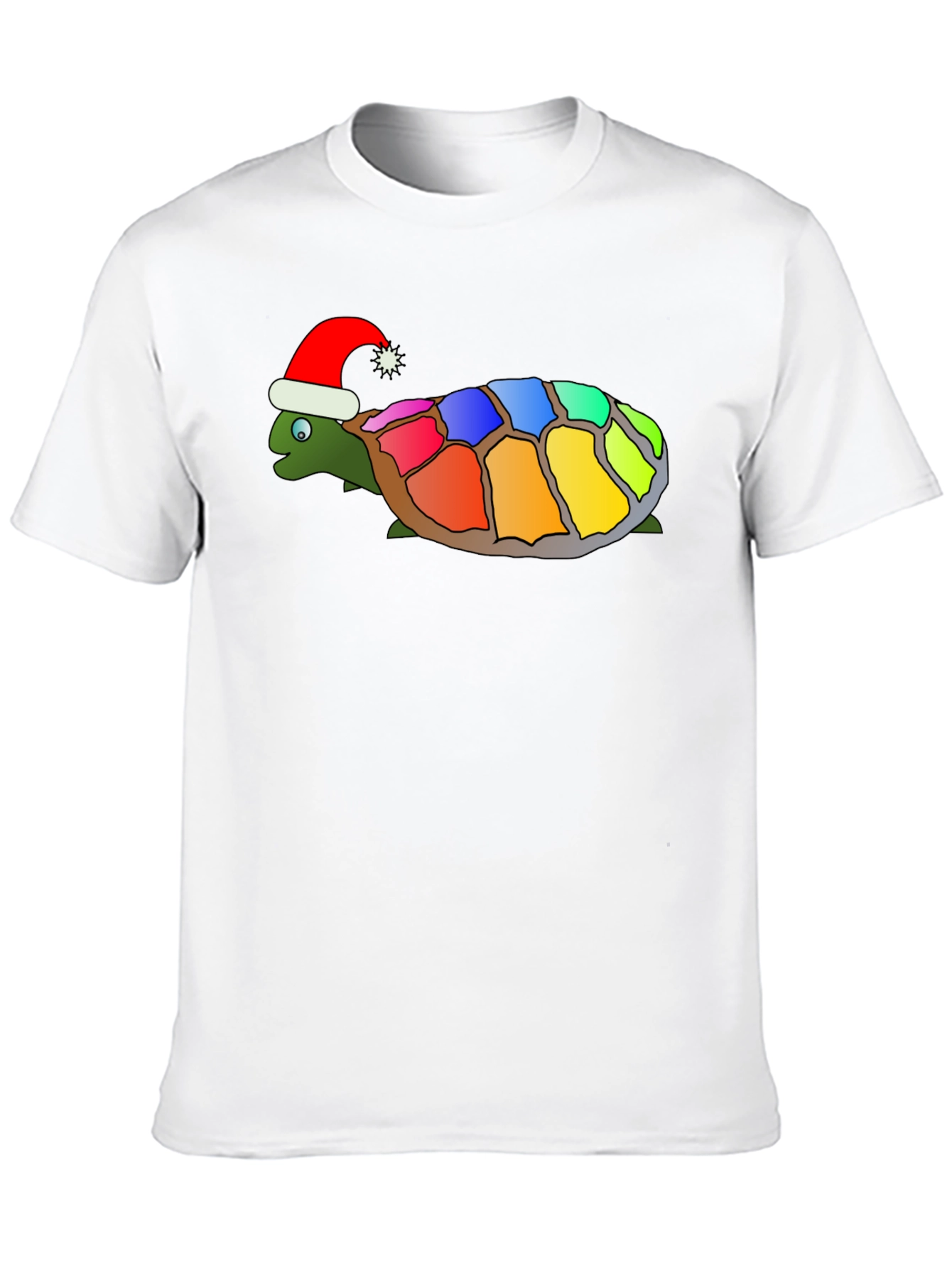 Black Festive Rainbow Turtle Graphic Tee view 10
