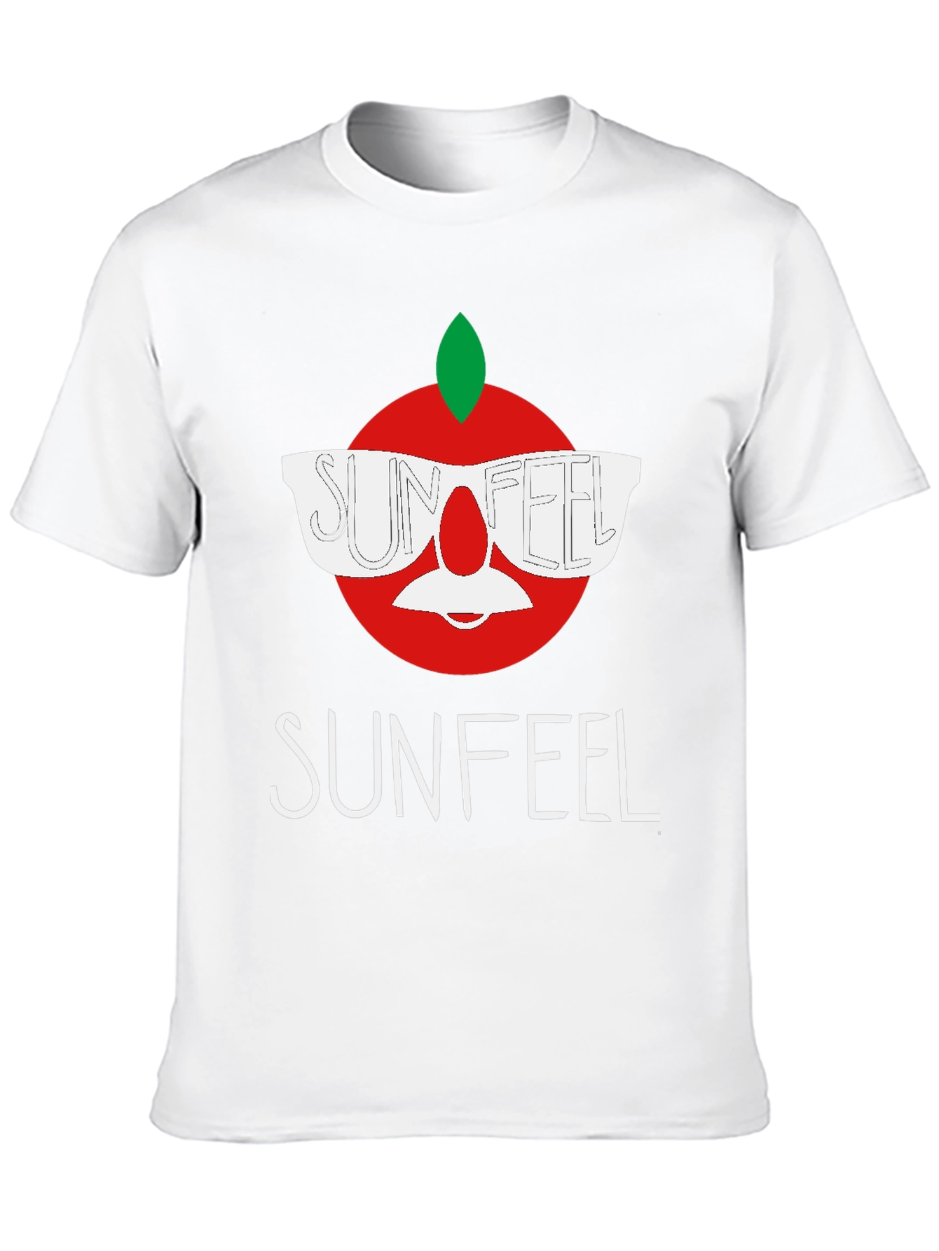 Black Sunfeel T-Shirt - Funny Apple Design view 10