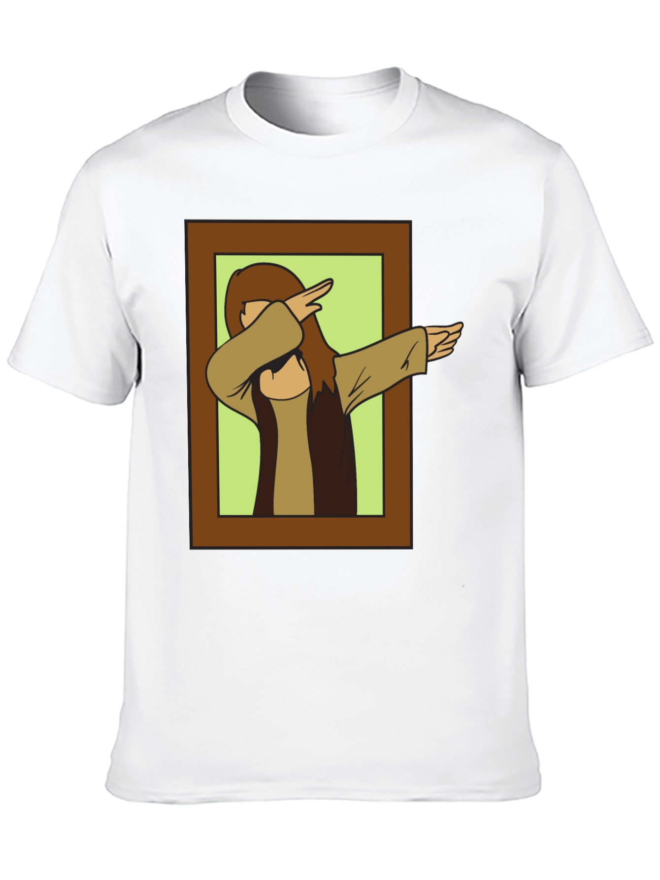 Black Dabbing Jesus Graphic Tee - Novelty Black T-Shirt view 10