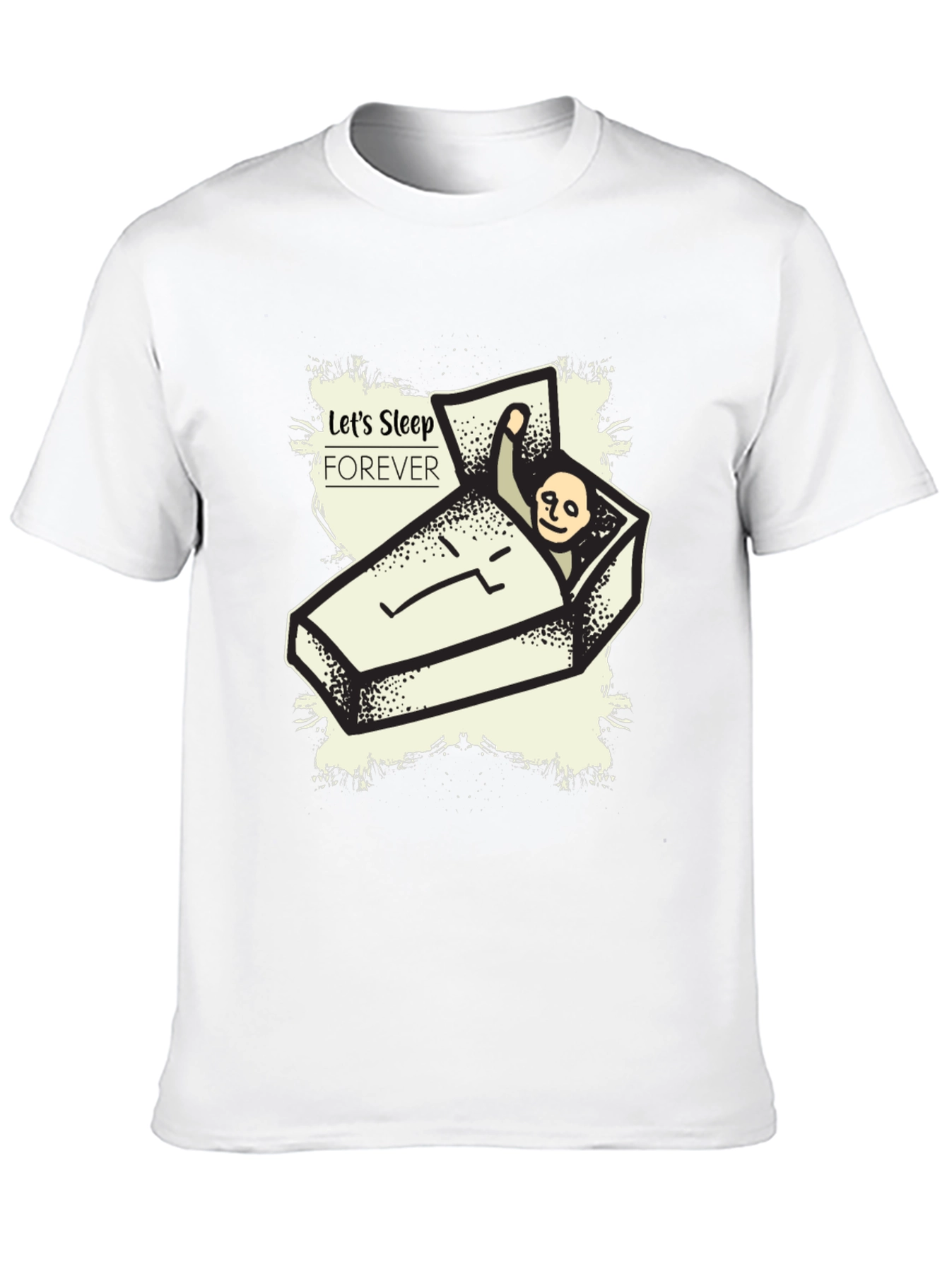 Black Let's Sleep Forever Graphic Tee view 10