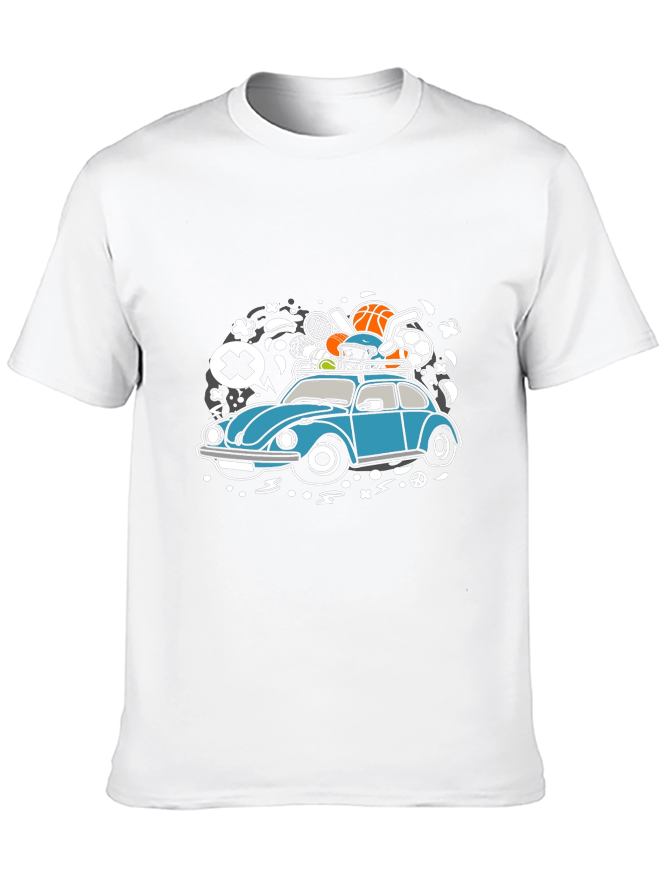 Black Sports Car Graphic Tee view 10