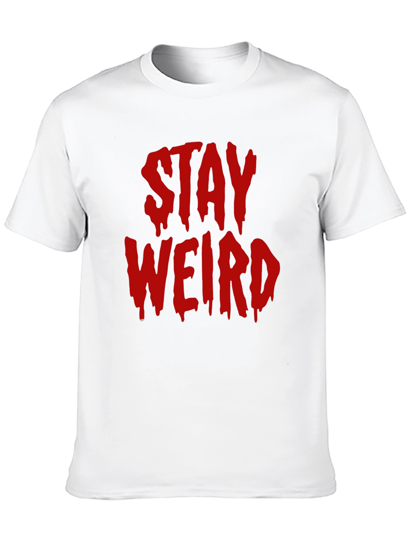 Black Stay Weird Graphic Tee - Black Cotton Blend view 10