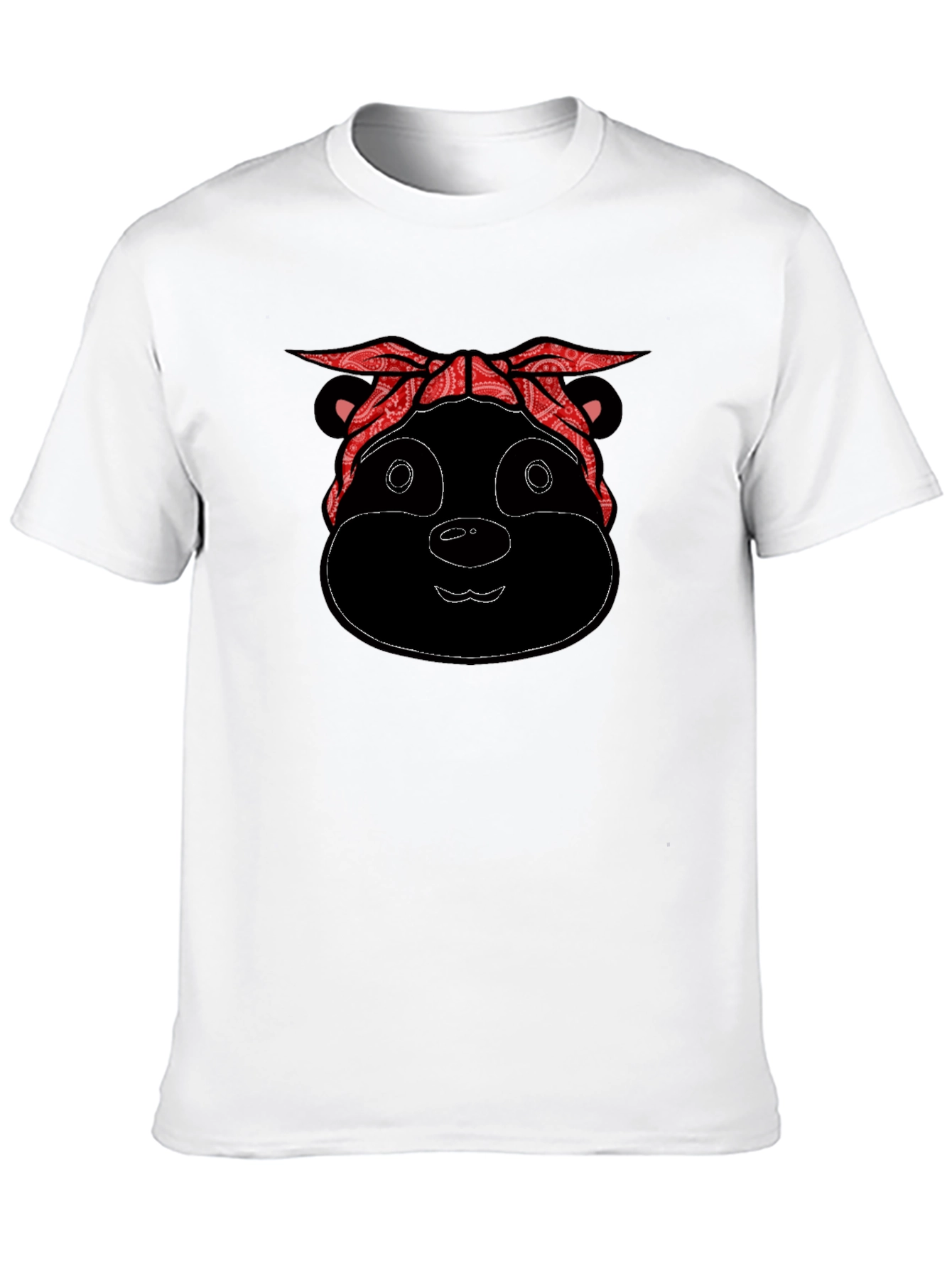 Black Bandana Bear Black T-Shirt view 10