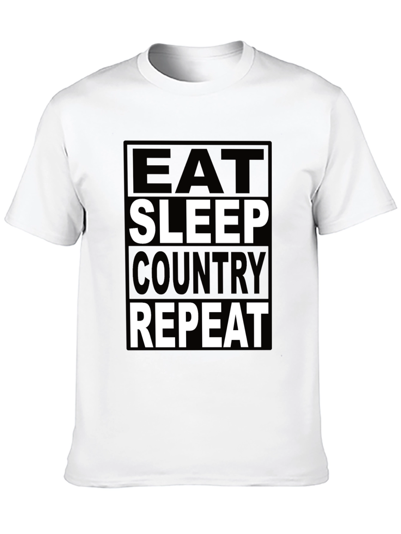 Black Eat Sleep Country Repeat Graphic Tee view 10