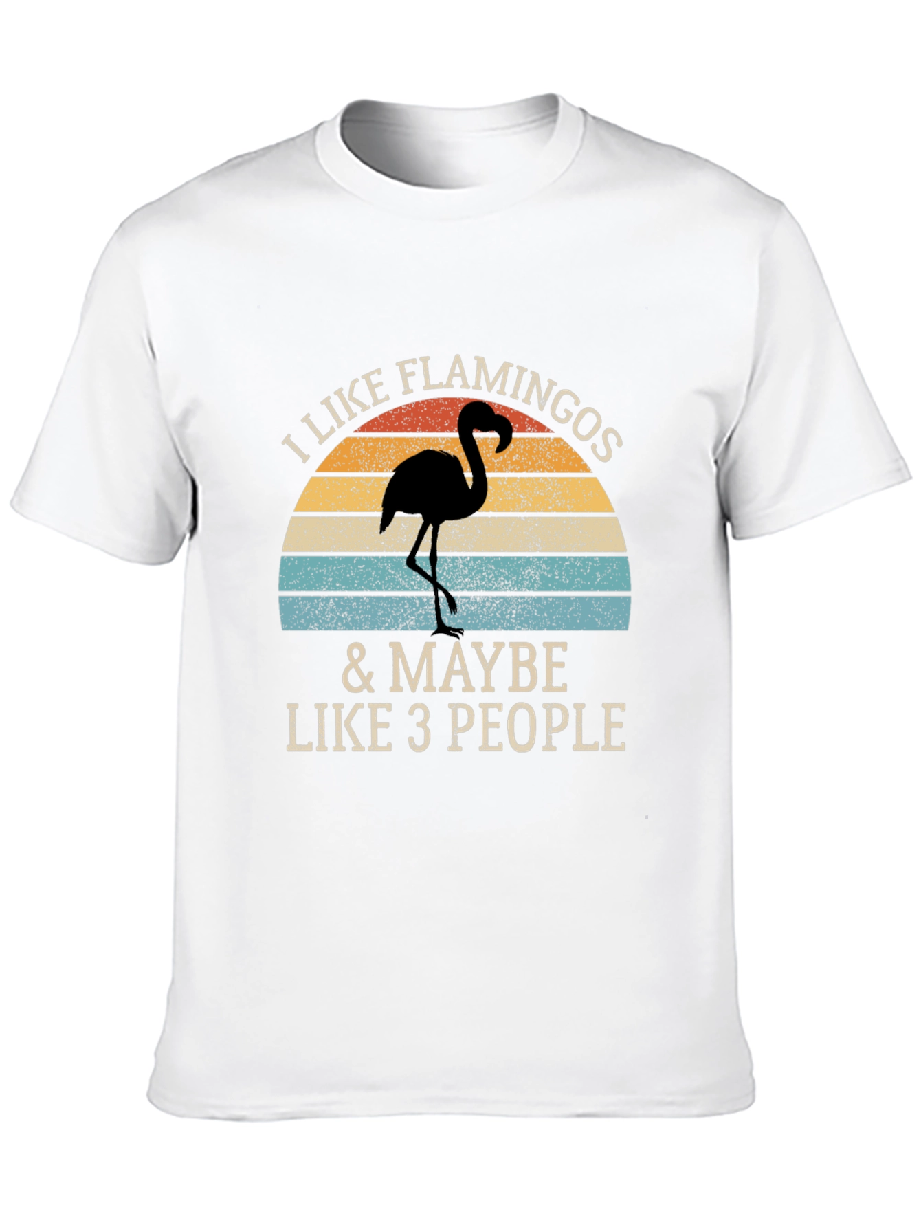 Black I Like Flamingos T-Shirt - Funny Graphic Tee view 10