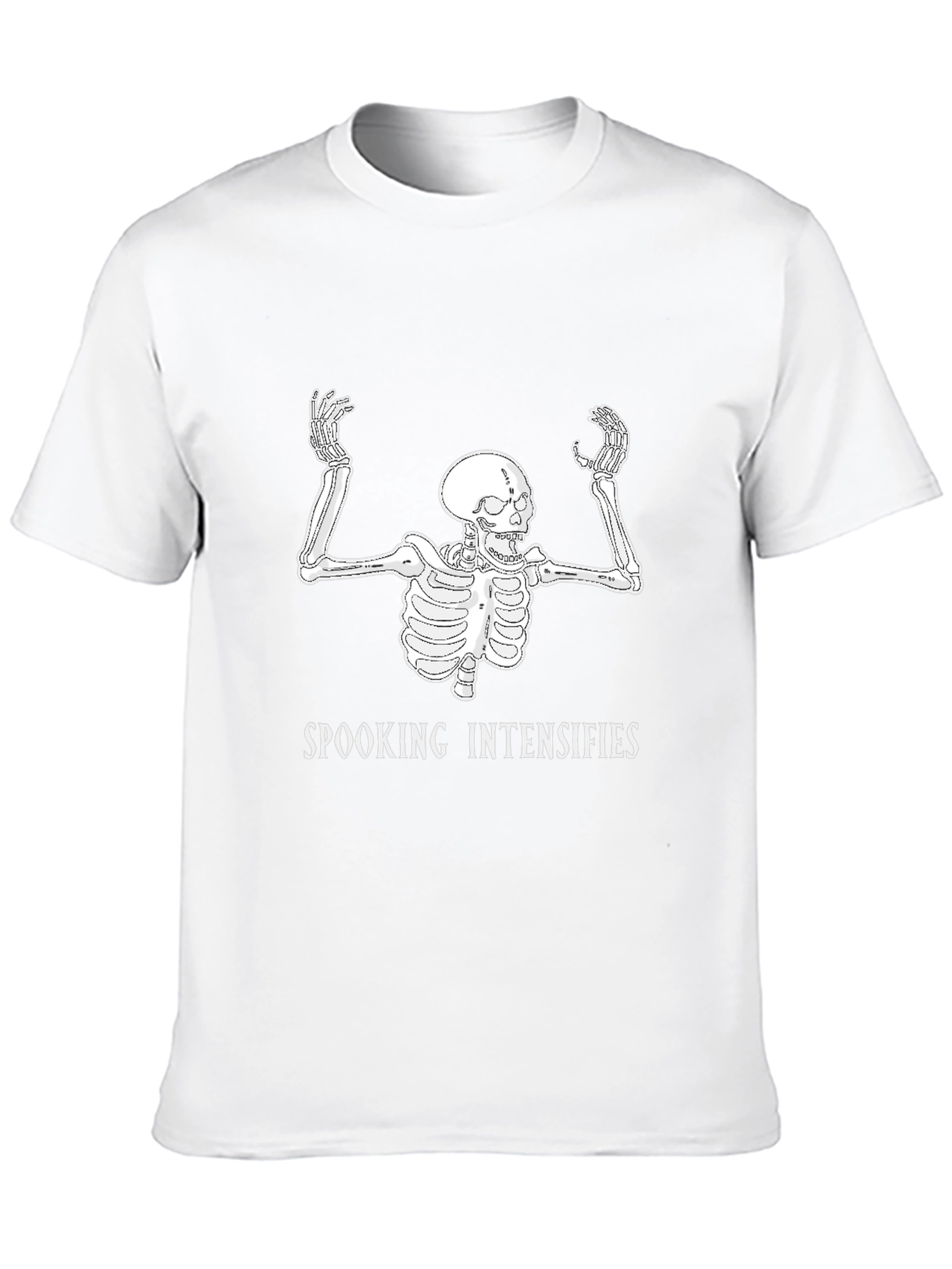 Black Spooking Intensifies Skeleton Graphic T-Shirt view 10