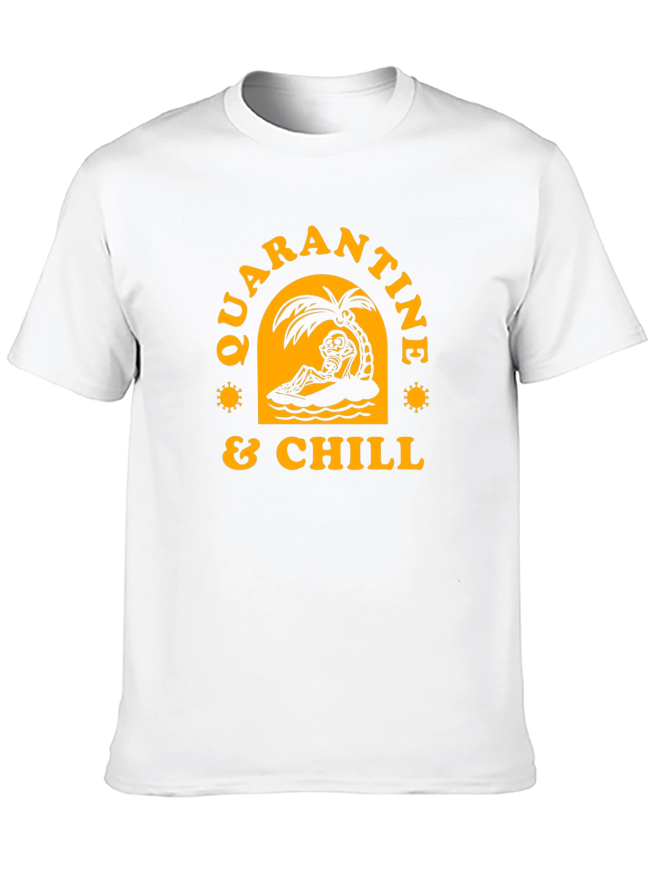 Black Quarantine & Chill Skeleton Graphic Tee view 10