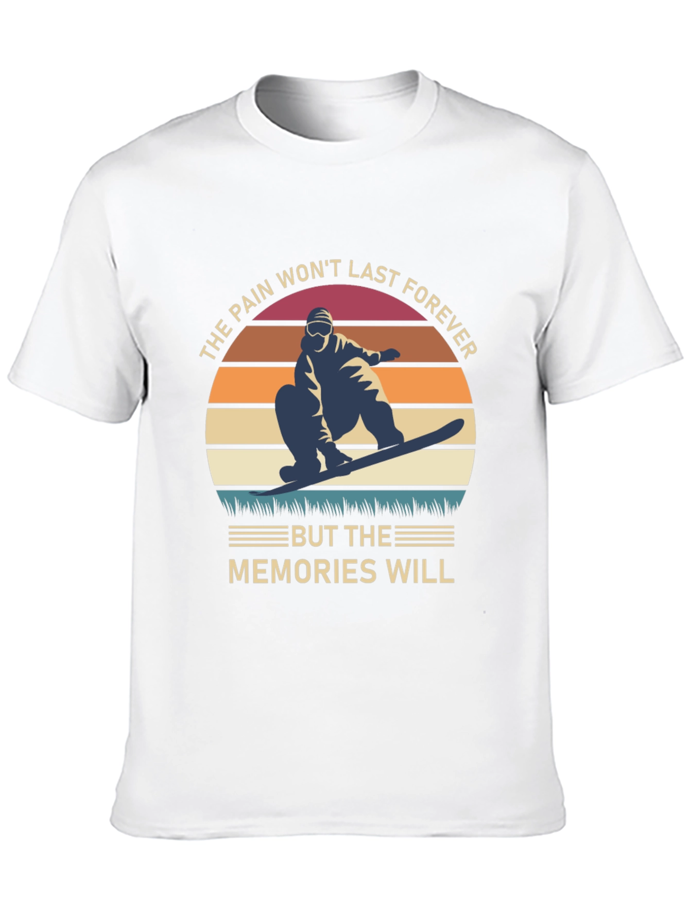 Black Snowboard Memories Graphic T-Shirt view 10