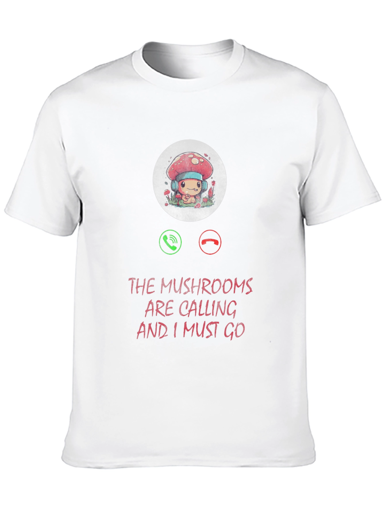 Black Mushroom Calling T-Shirt: Fun & Unique Design view 10