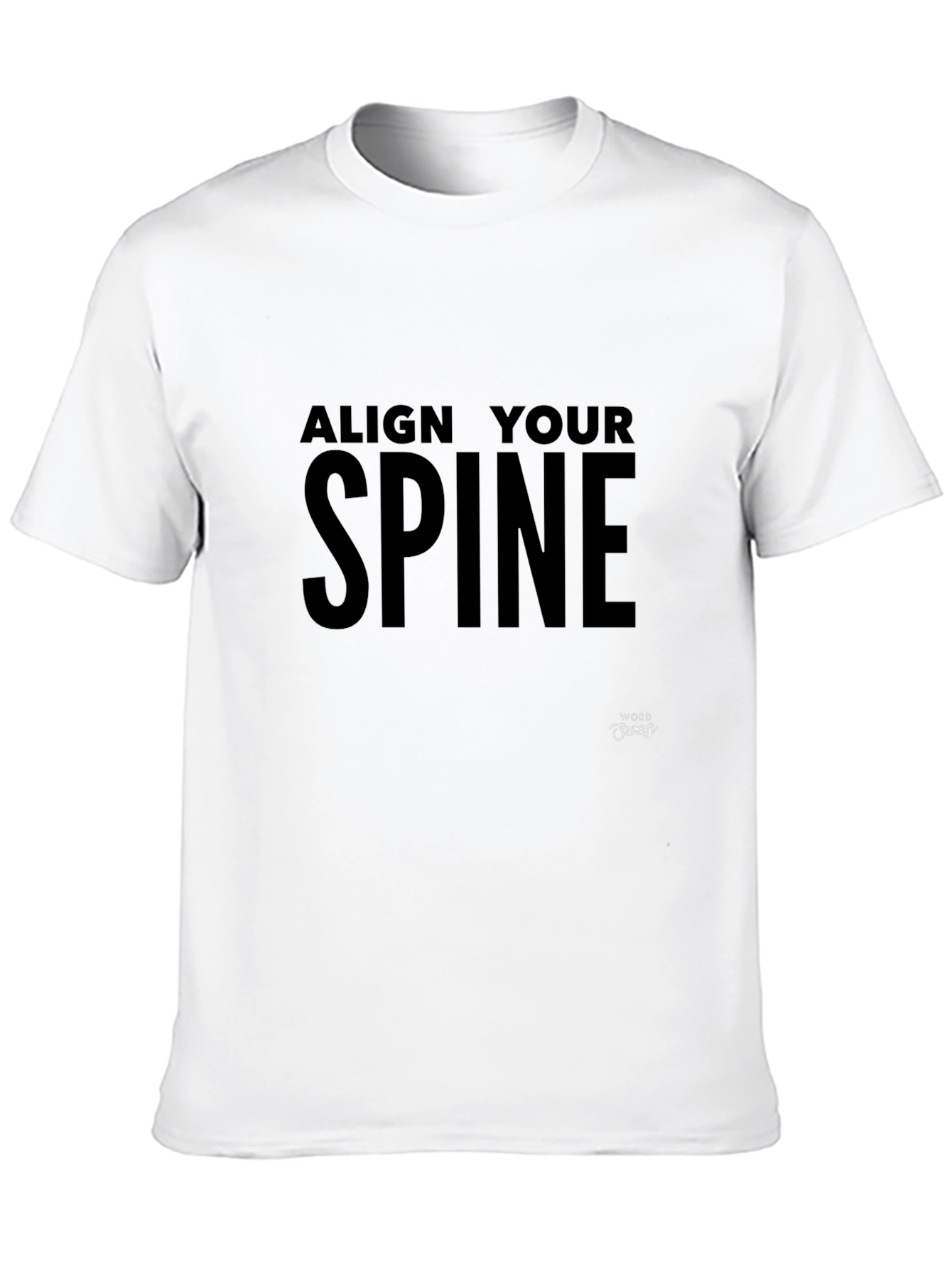 Black Align Your Spine Graphic Tee - Men's Black T-Shirt view 10