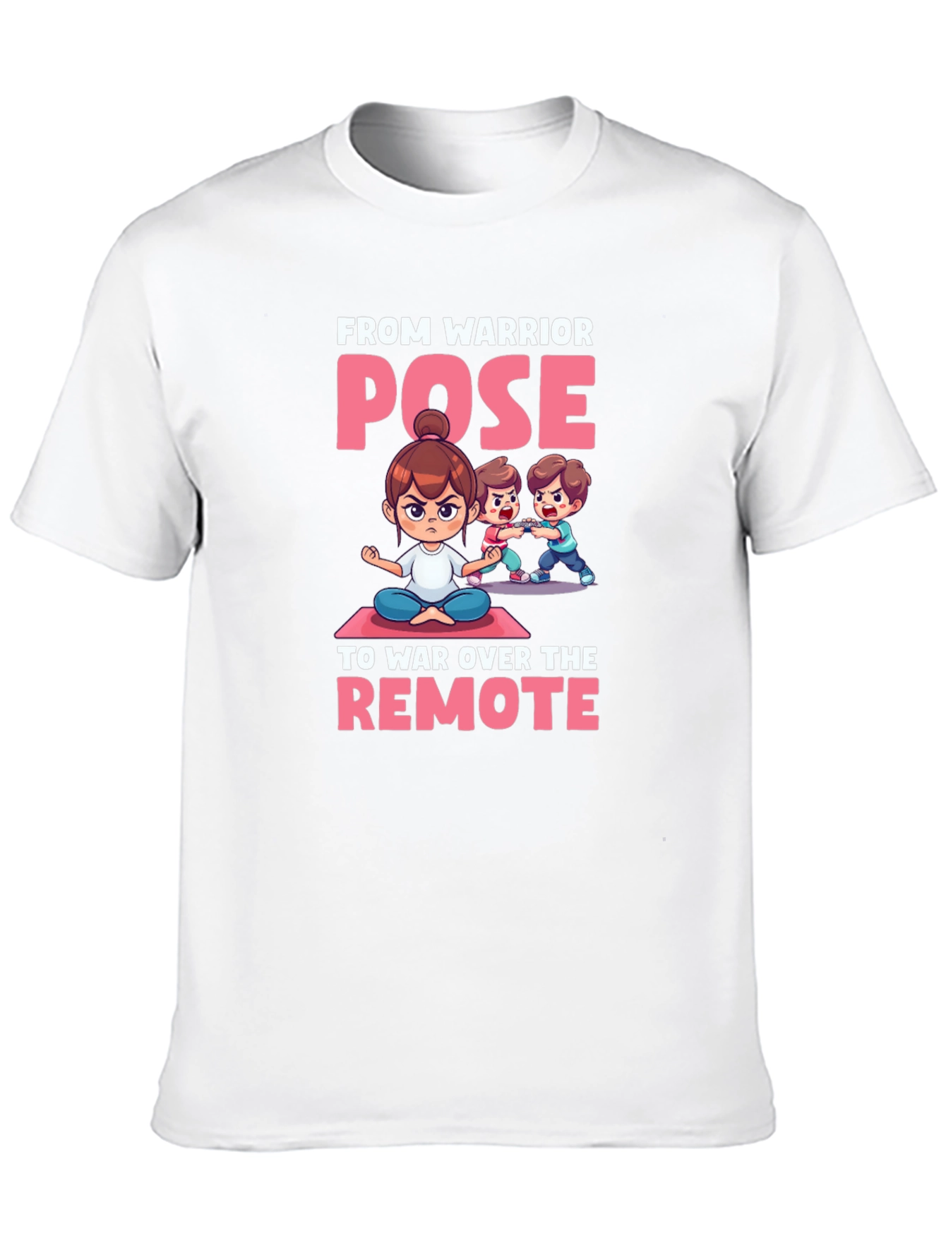 Black Warrior Pose Remote War T-Shirt view 10