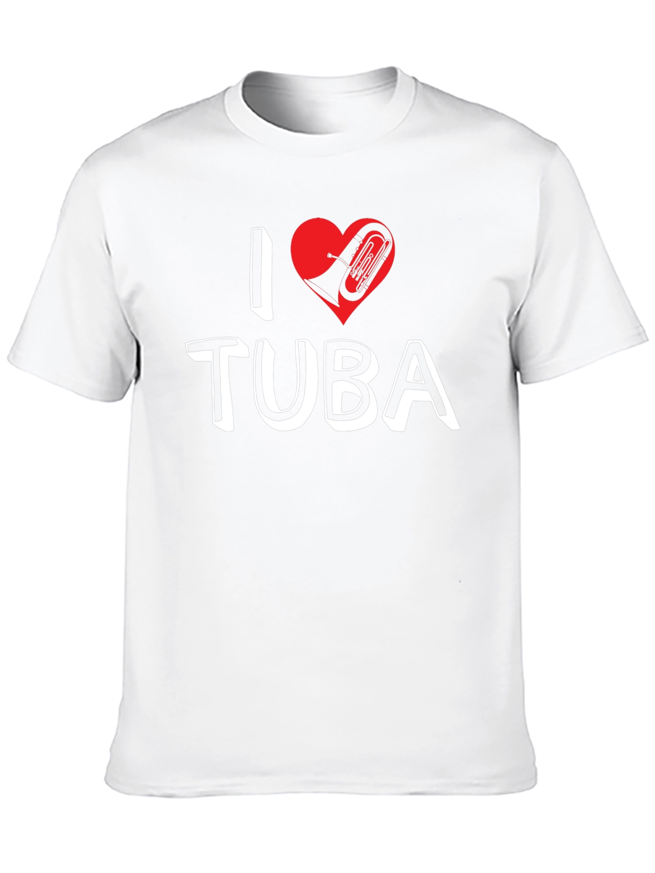 Black I Love Tuba Graphic Tee - Music Lover Shirt view 10