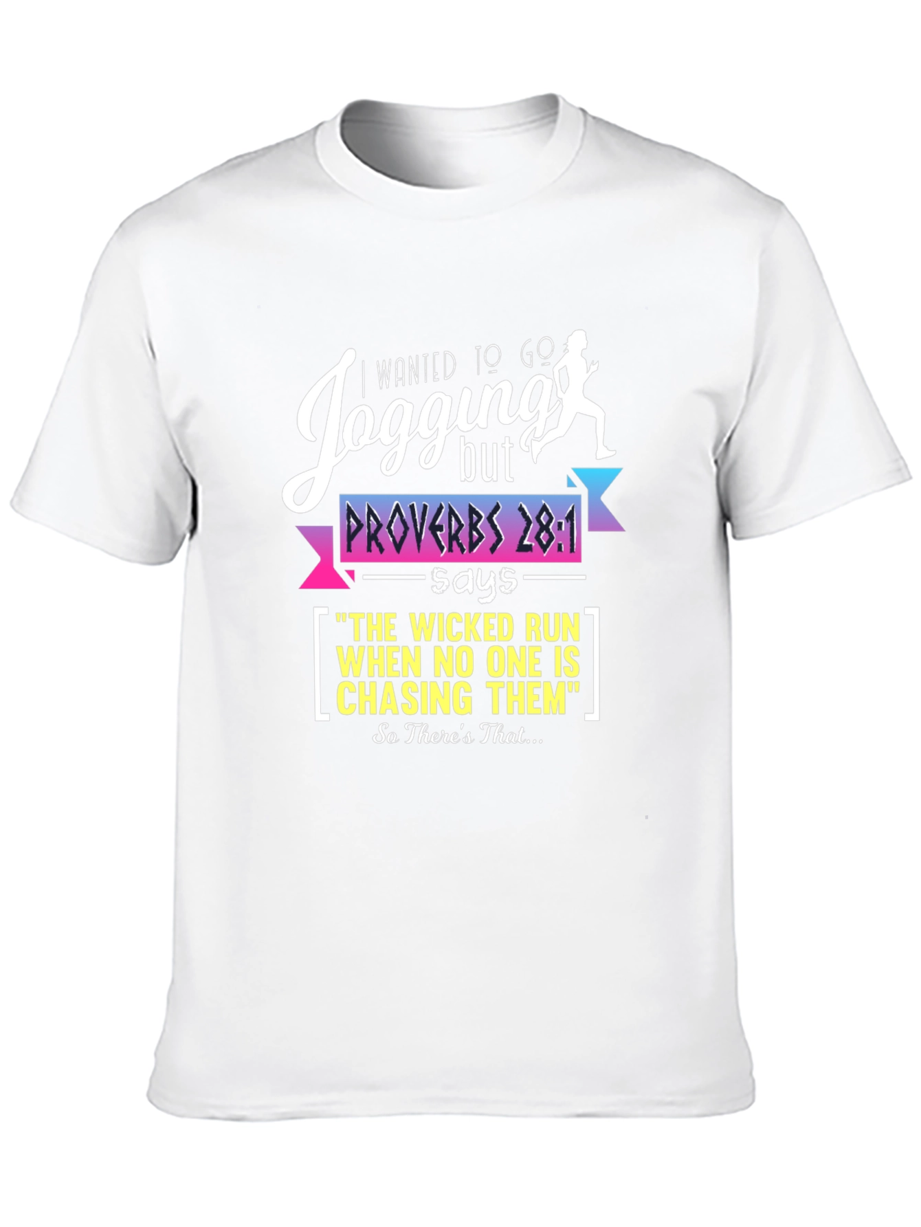 Black Jogging Proverbs Graphic T-Shirt view 10