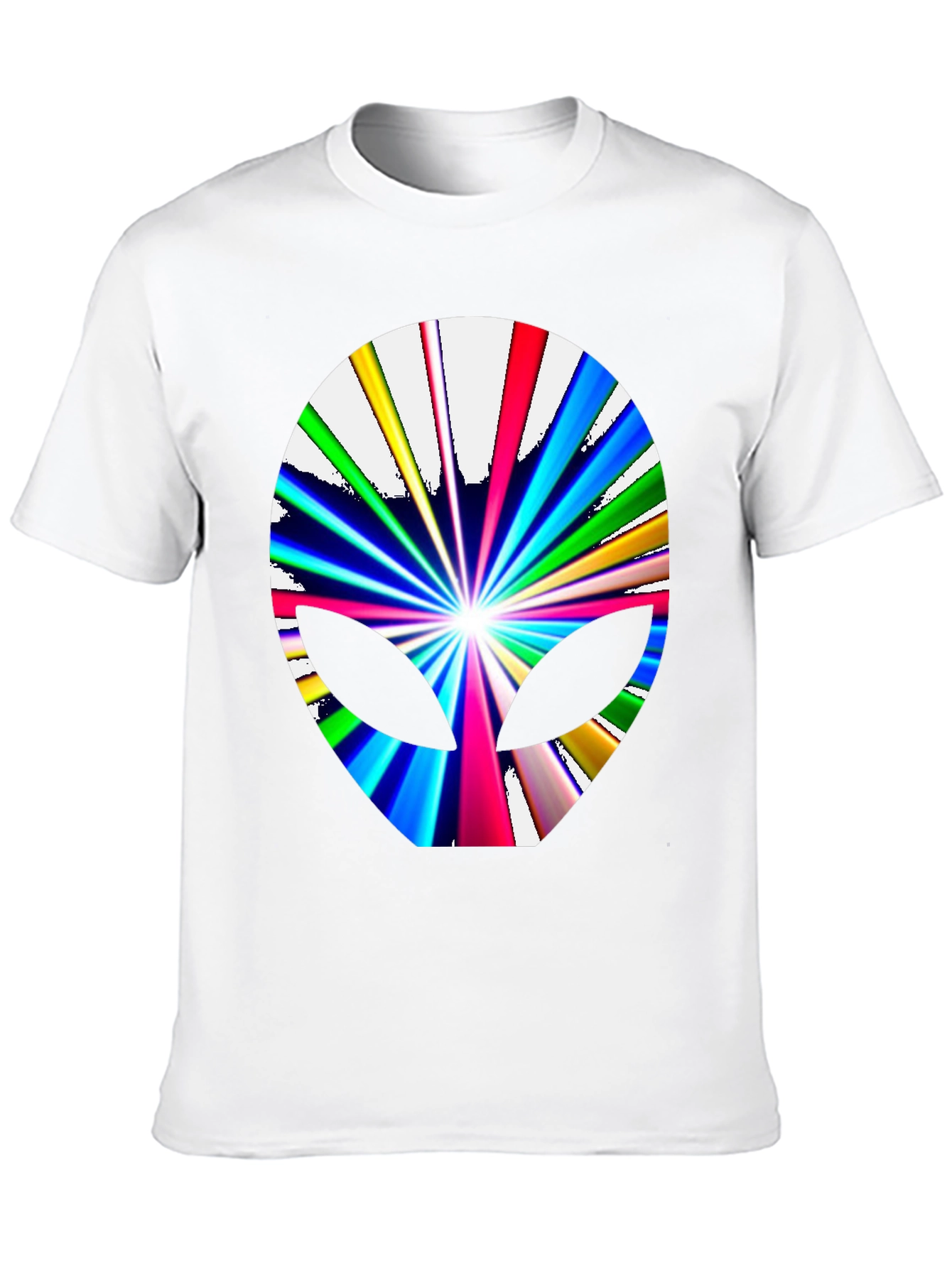 Black Retro Alien Head Graphic Tee - Black Cotton T-Shirt view 10