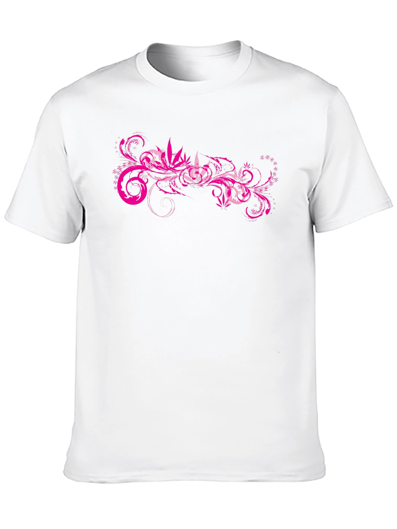 Black Pink Cannabis Swirl Graphic T-Shirt view 10