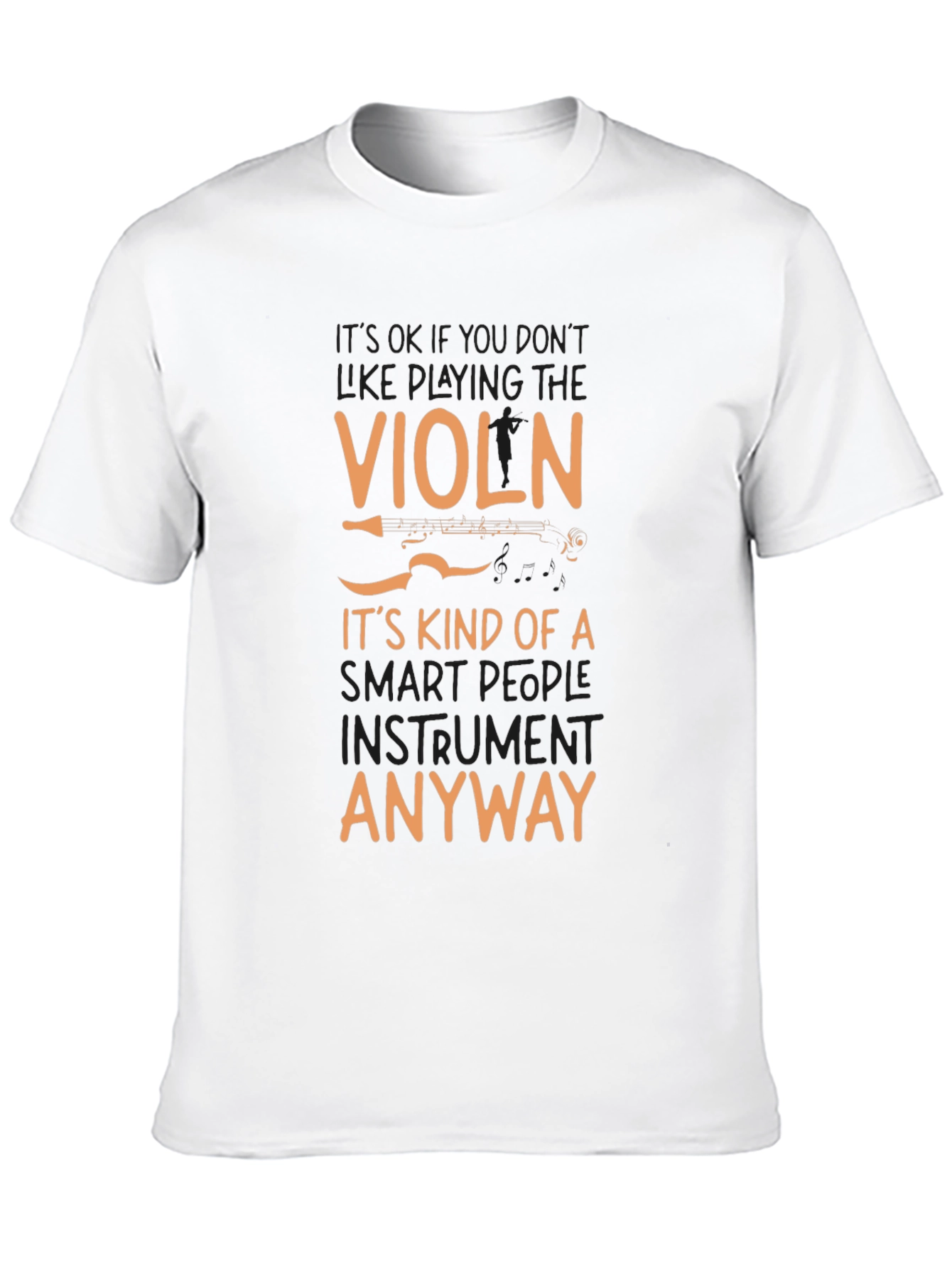 Black Funny Violin T-Shirt - Smart People Instrument! view 10