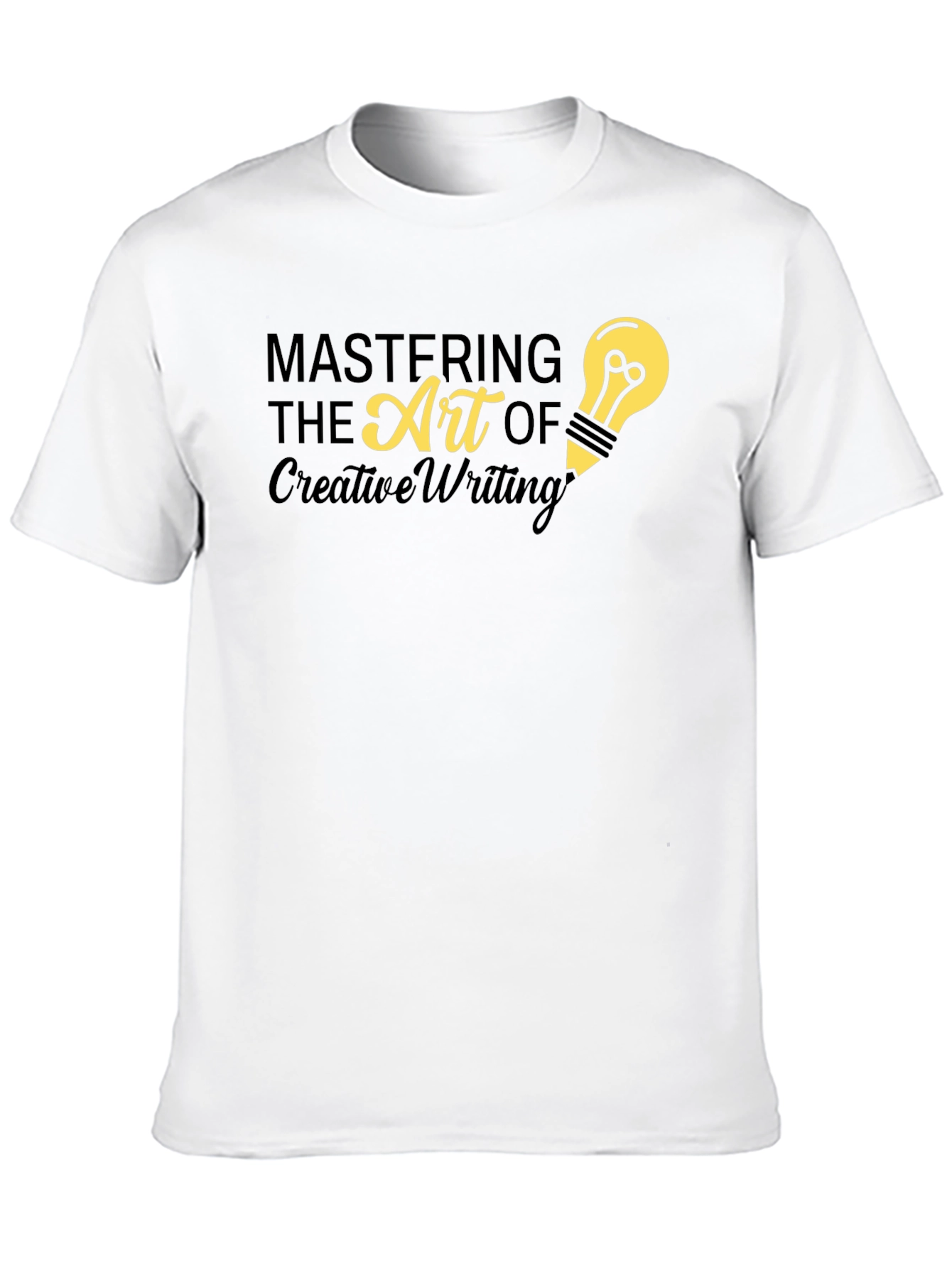 Black Creative Writing Art T-Shirt view 10