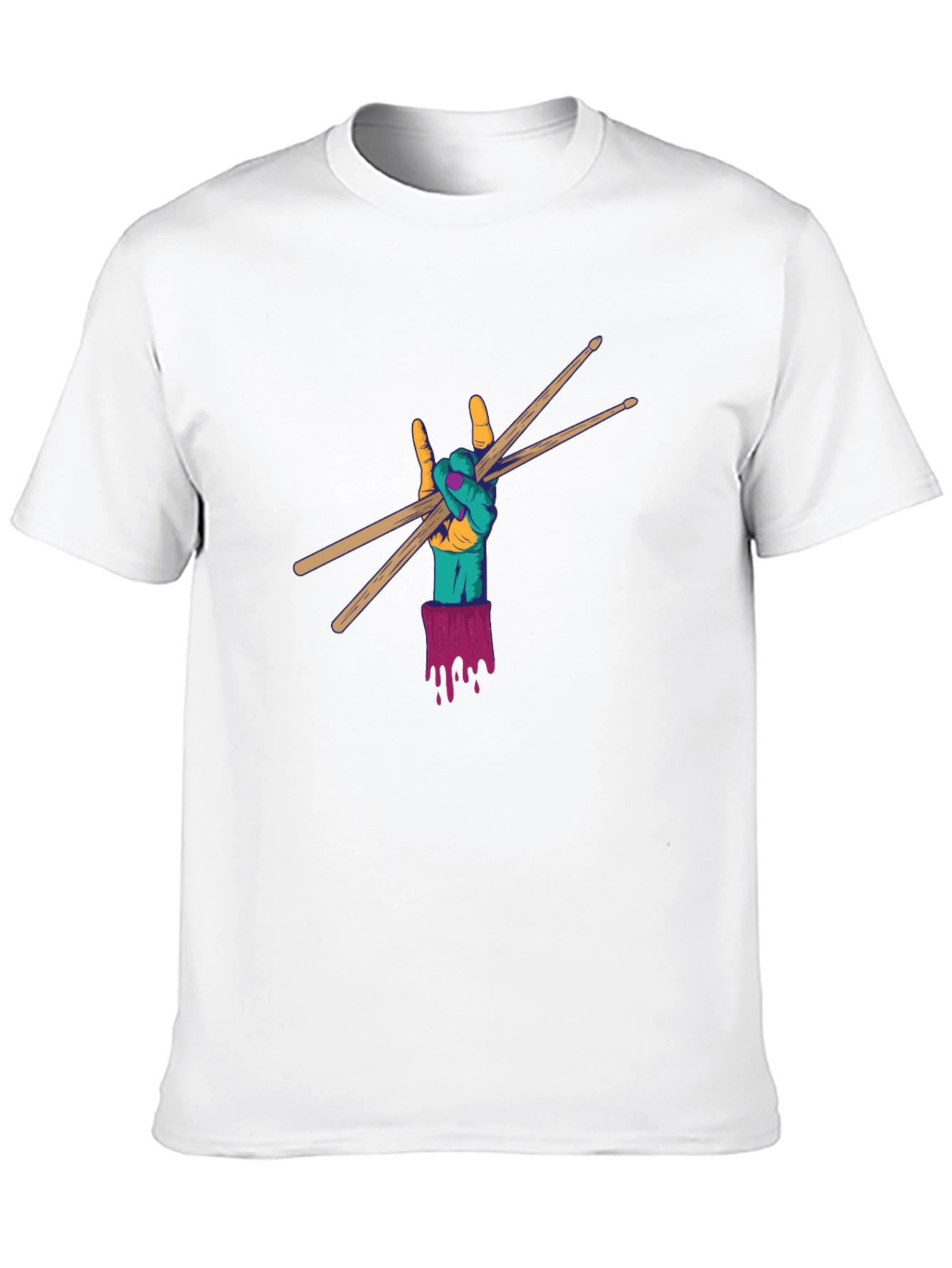 Black Rock Hand Drum Sticks Graphic Tee view 10