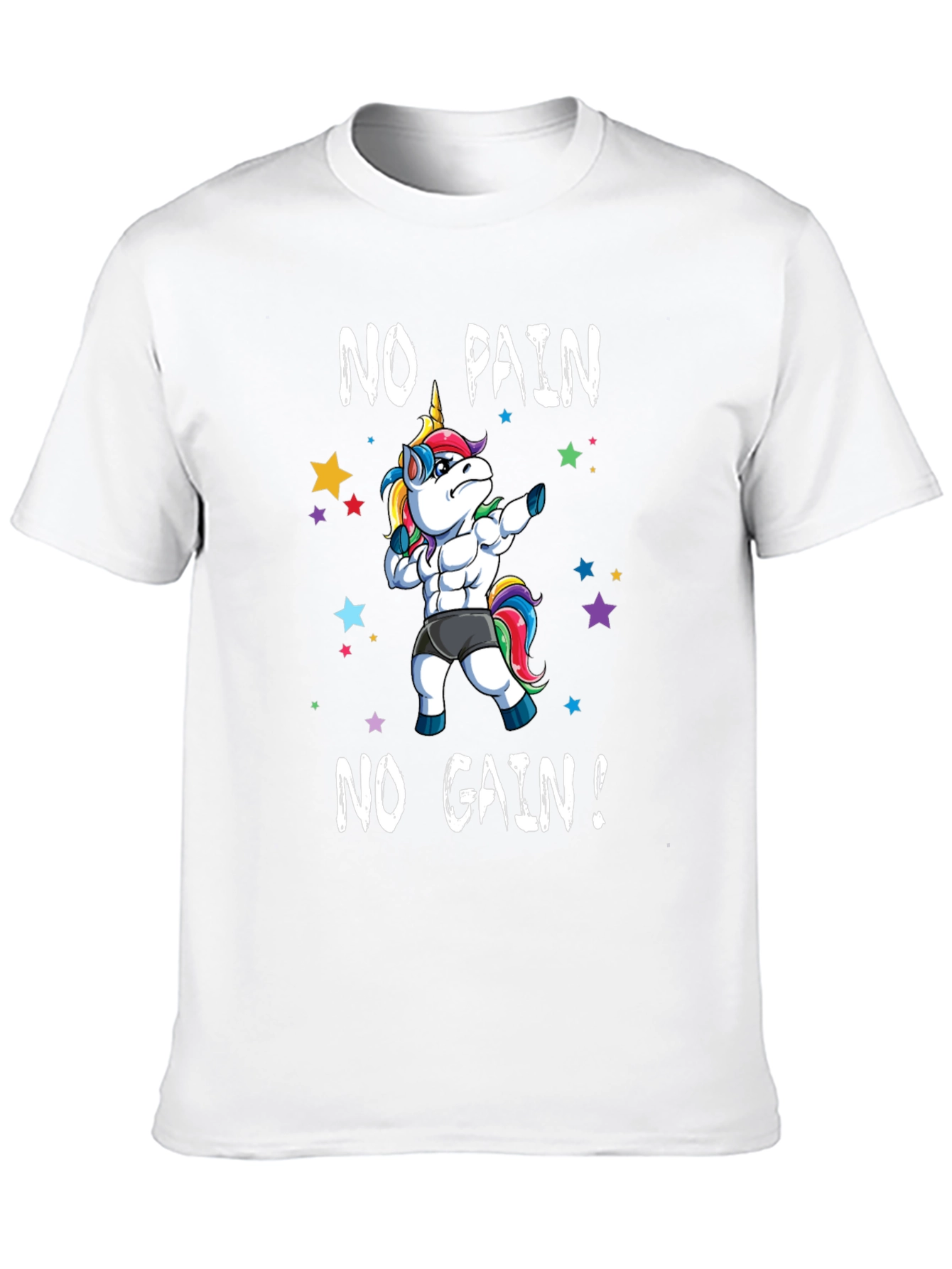 Black Unicorn Gym T-Shirt - No Pain No Gain view 10