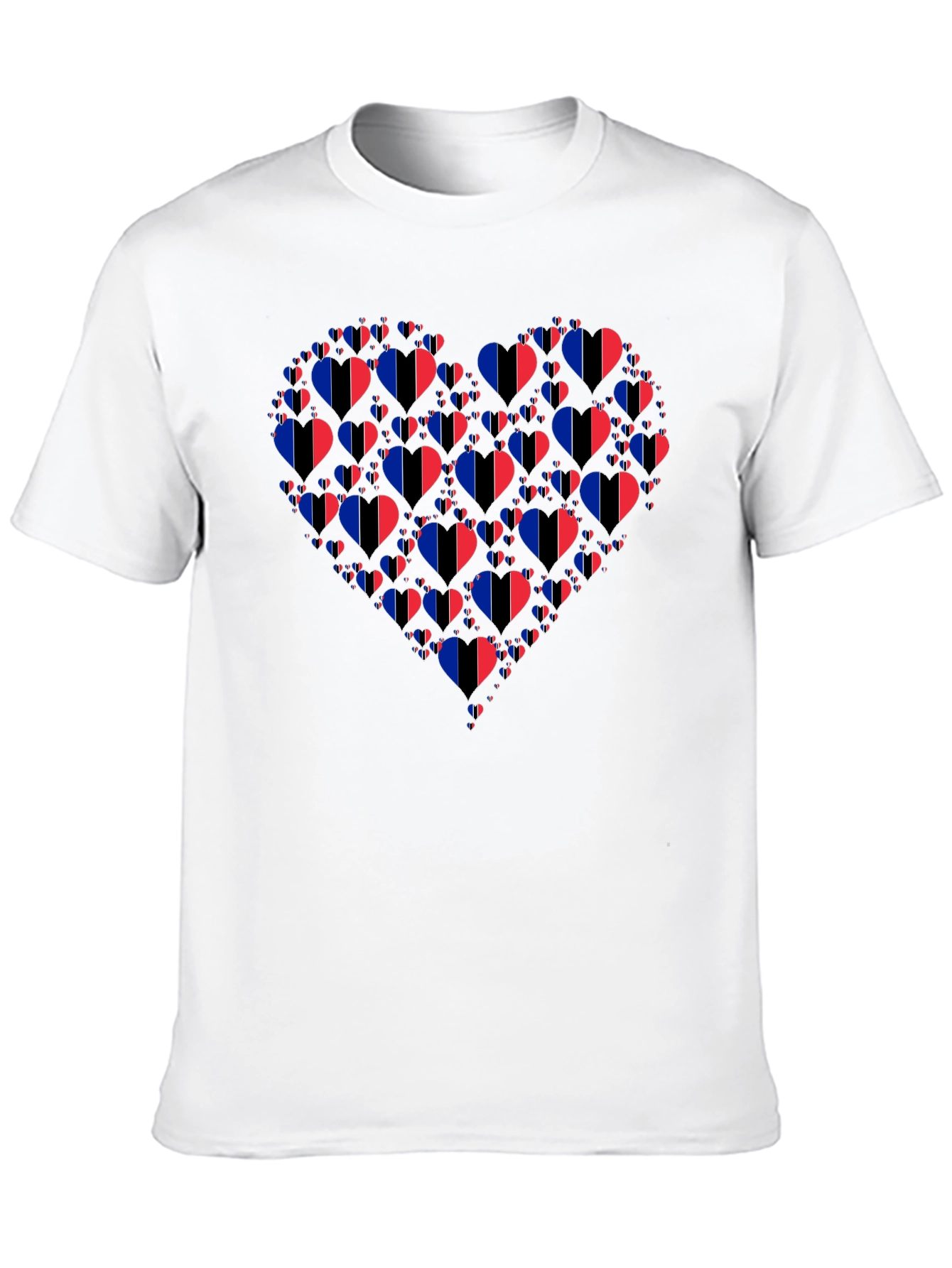 Black Heart of Flags T-Shirt - Unique Graphic Tee view 10