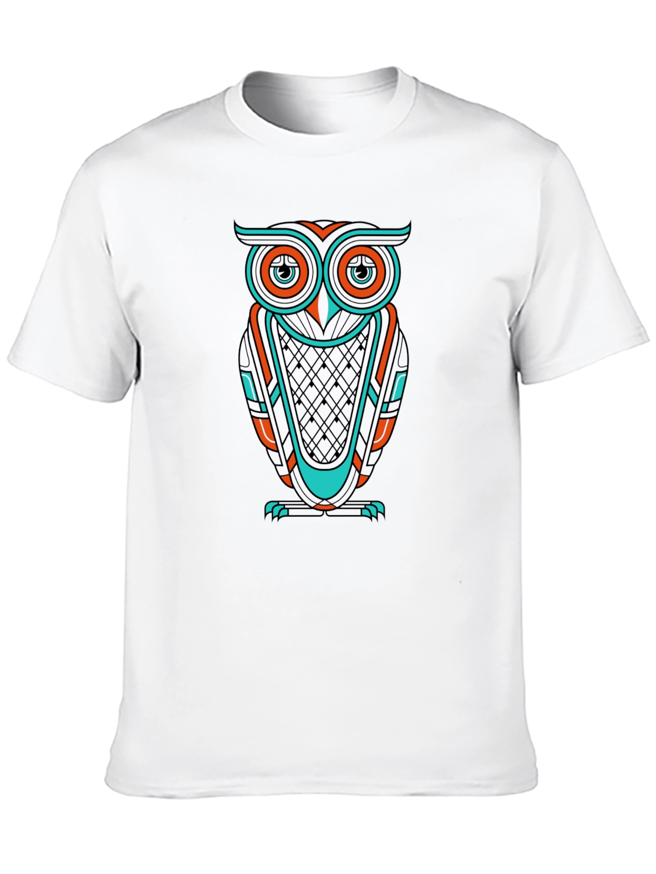 Black Owl Graphic Print Crew Neck T-Shirt view 10