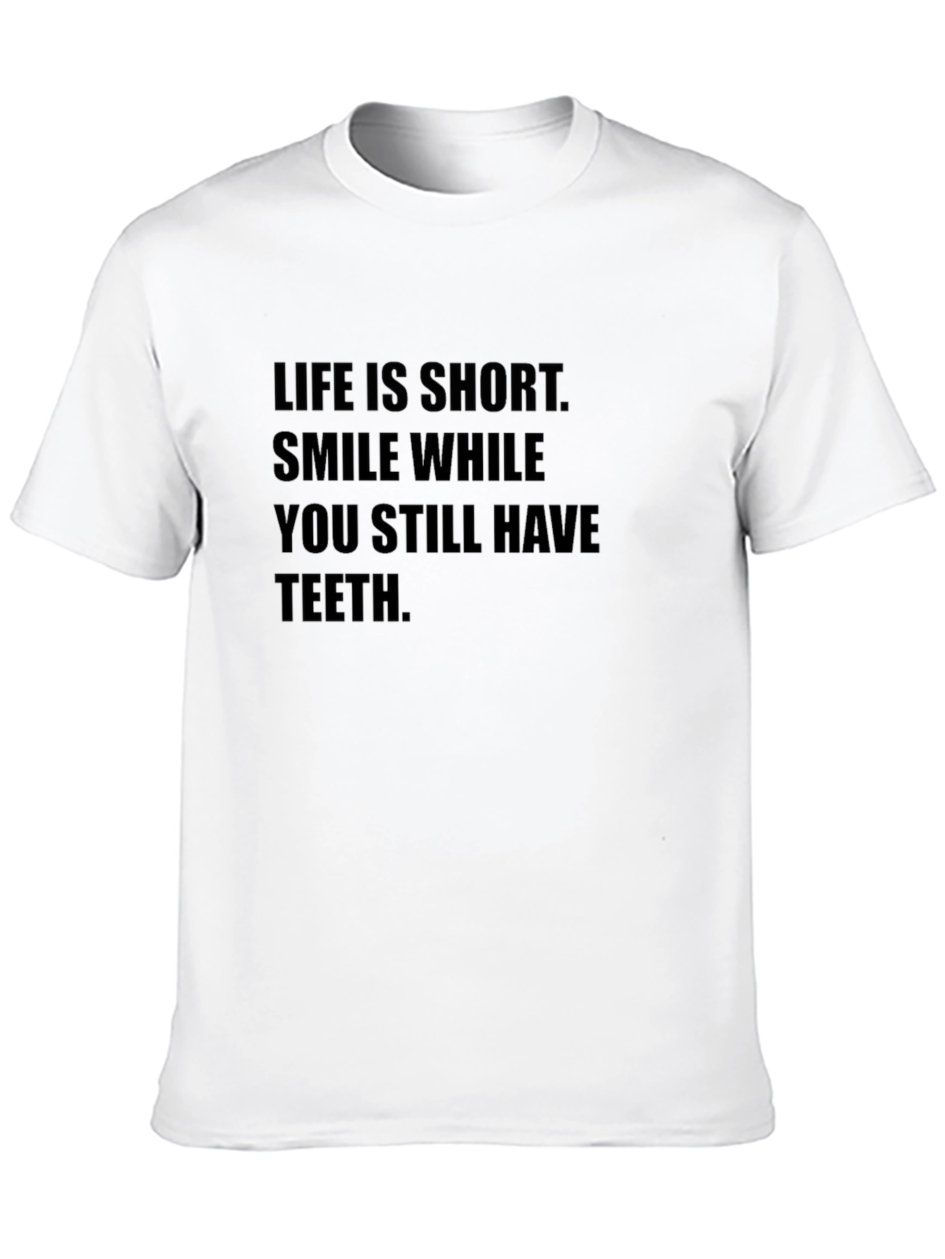 Black Life Is Short Smile T-Shirt view 10