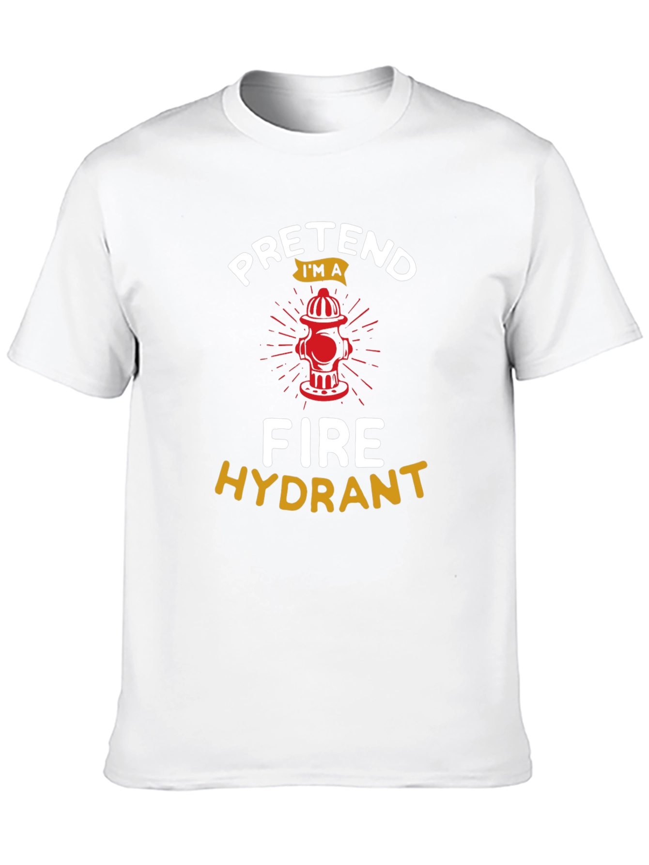 Black Pretend I'm a Fire Hydrant Graphic T-Shirt view 10