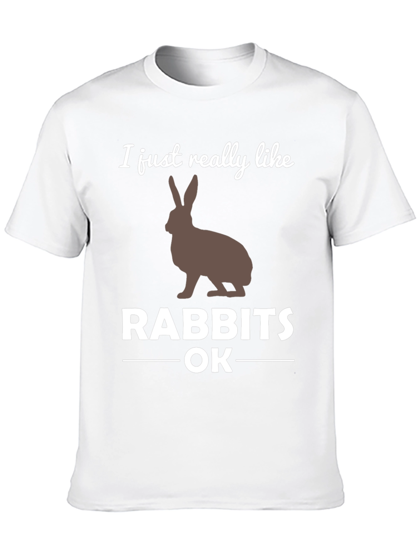 Black I Like Rabbits OK Graphic T-Shirt view 10