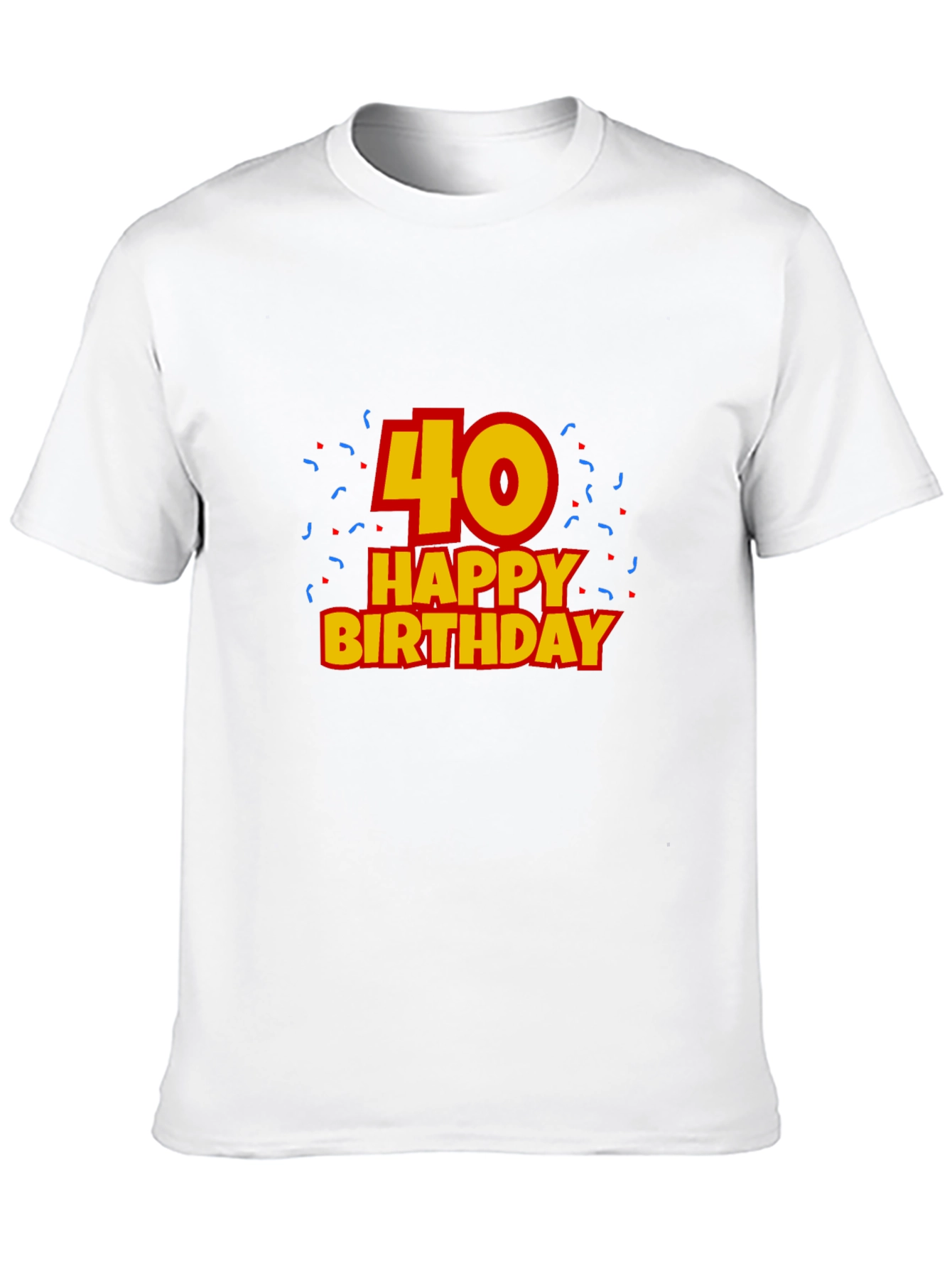 Black 40th Happy Birthday Black T-Shirt view 10