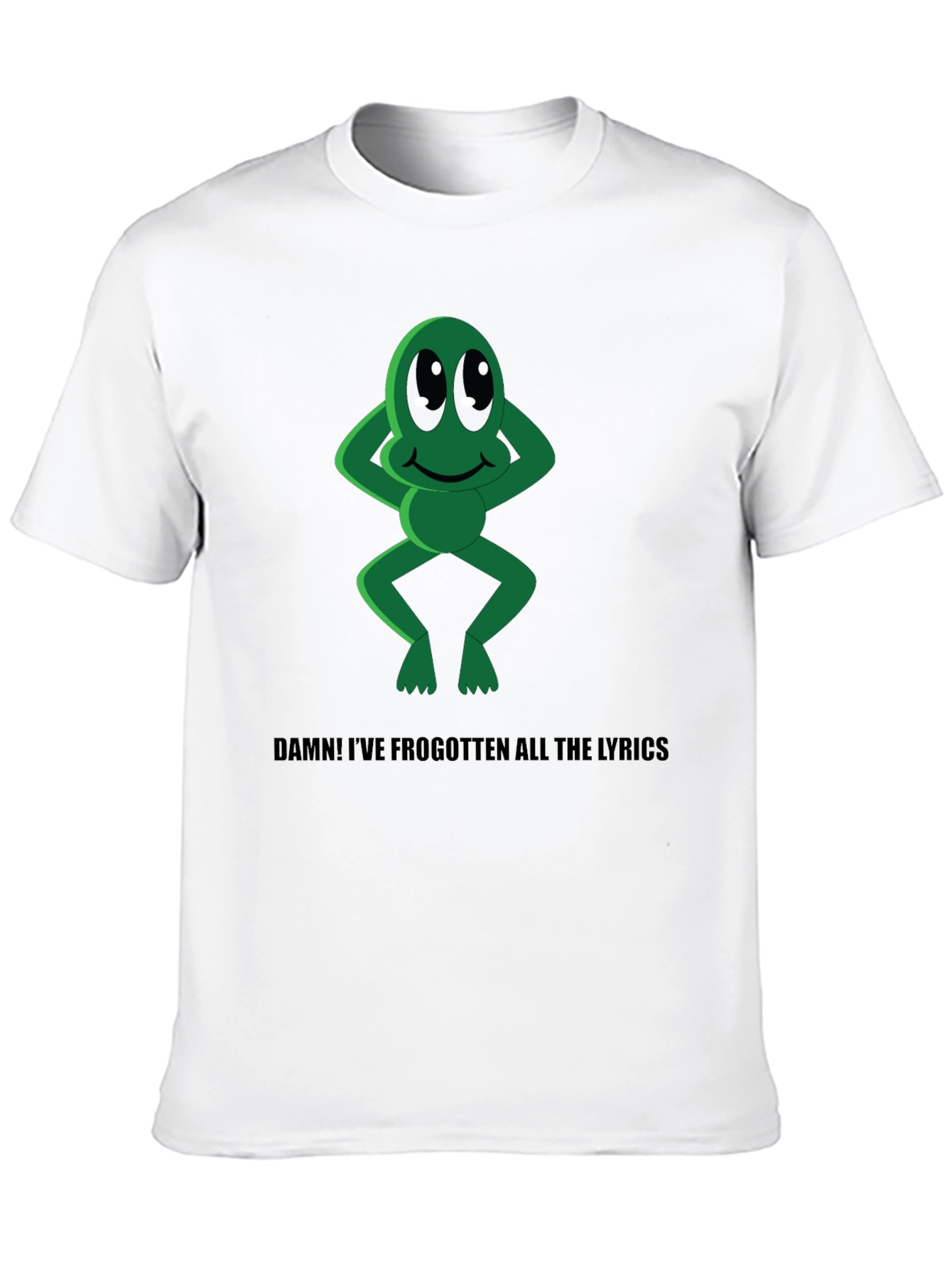 Black Funny Frog T-Shirt - Forgotten Lyrics Tee view 10