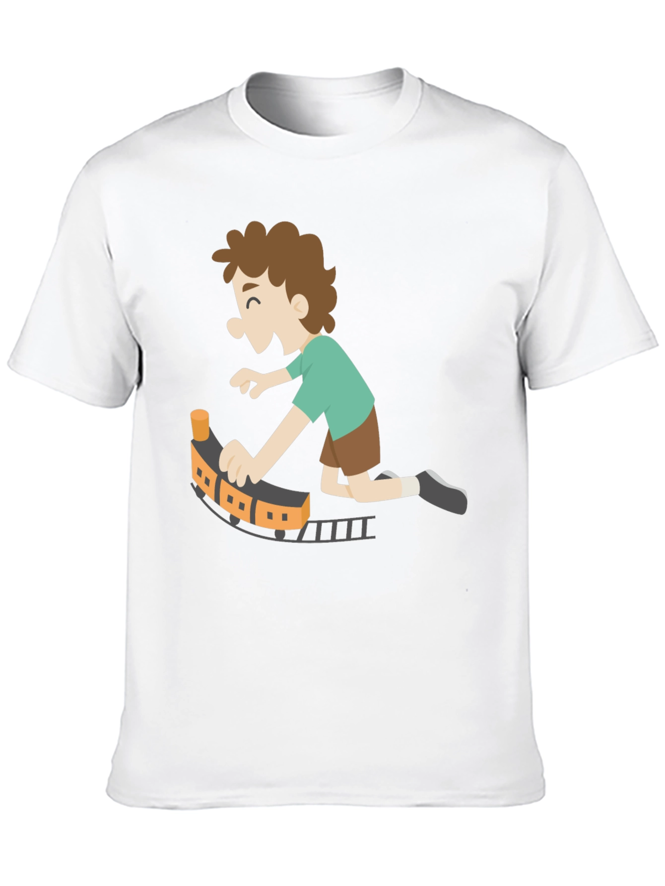 Black Toy Train Graphic Tee - Black Cotton Blend view 10