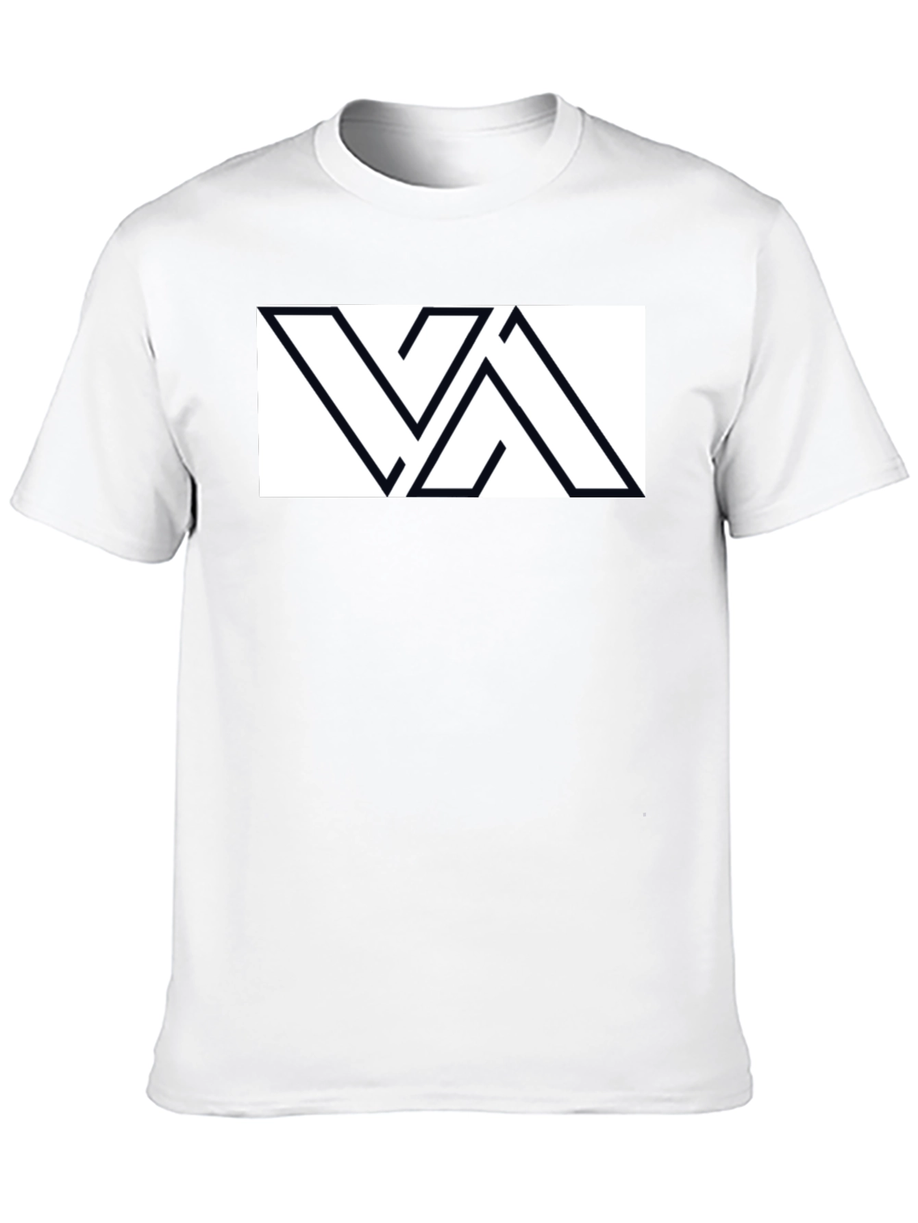 Black Geometric Graphic Tee - Black Casual Style view 10