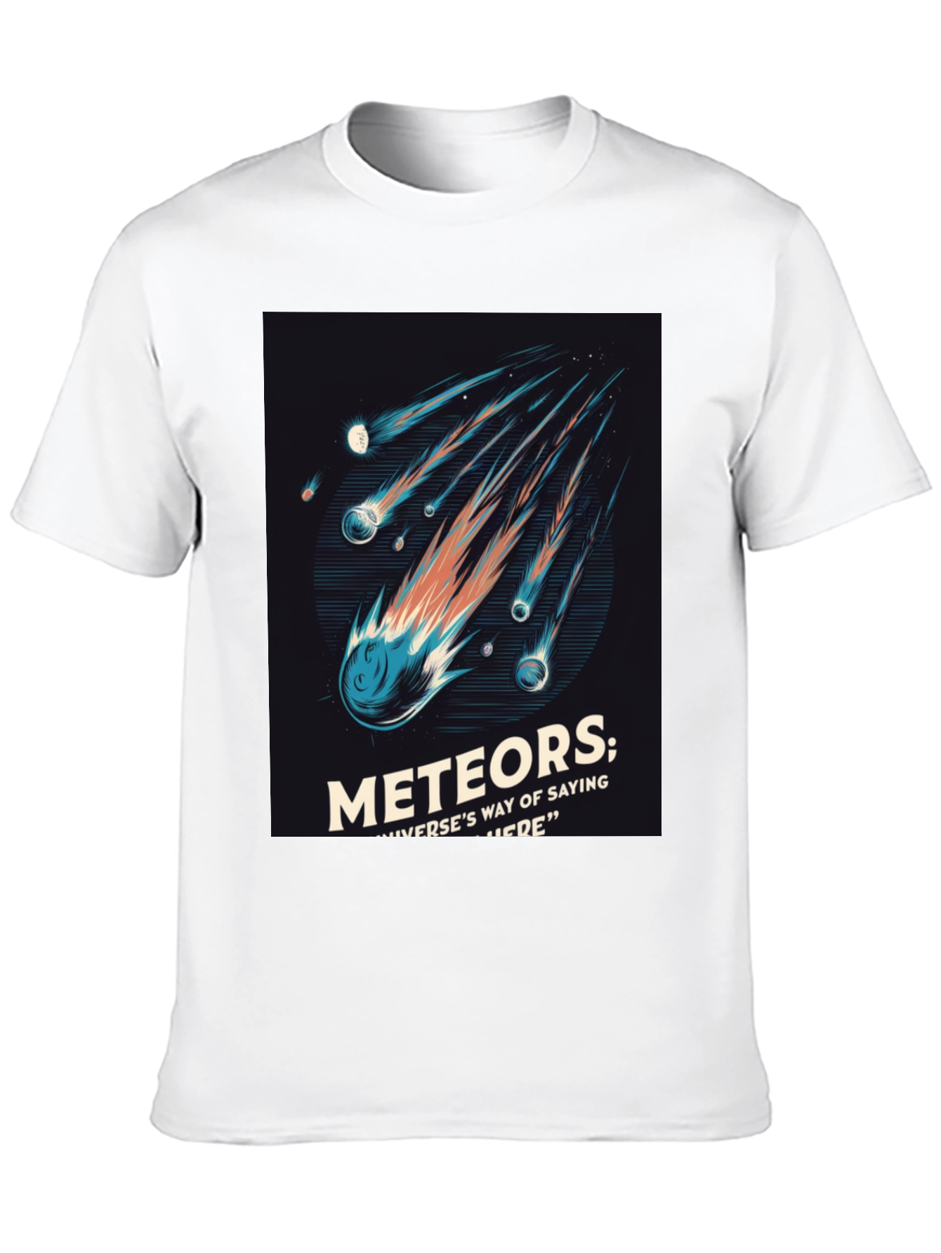 Black Meteor Shower Graphic Tee - Space Lover T-Shirt view 10