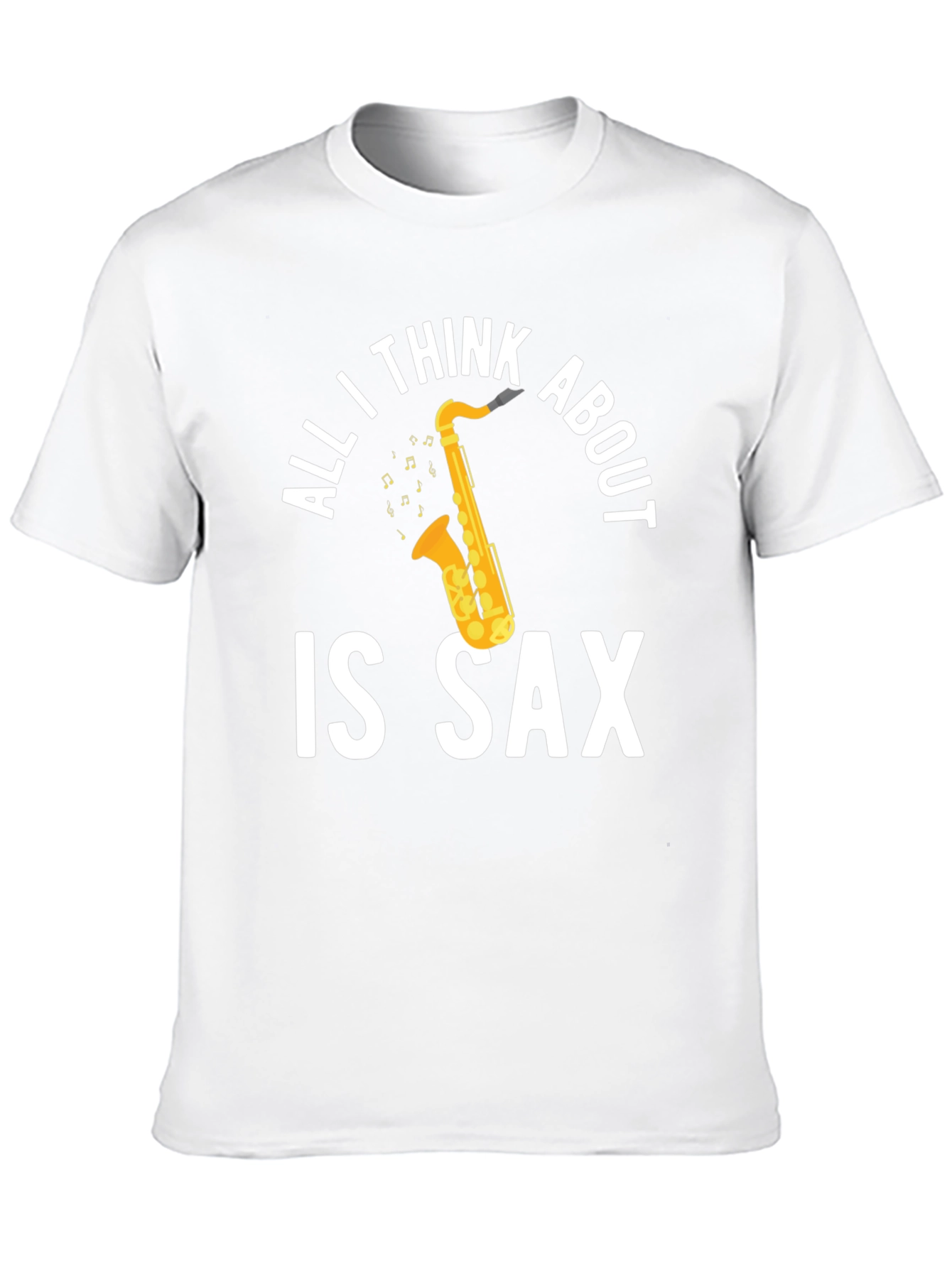 Black All I Think About Is Sax T-Shirt view 10