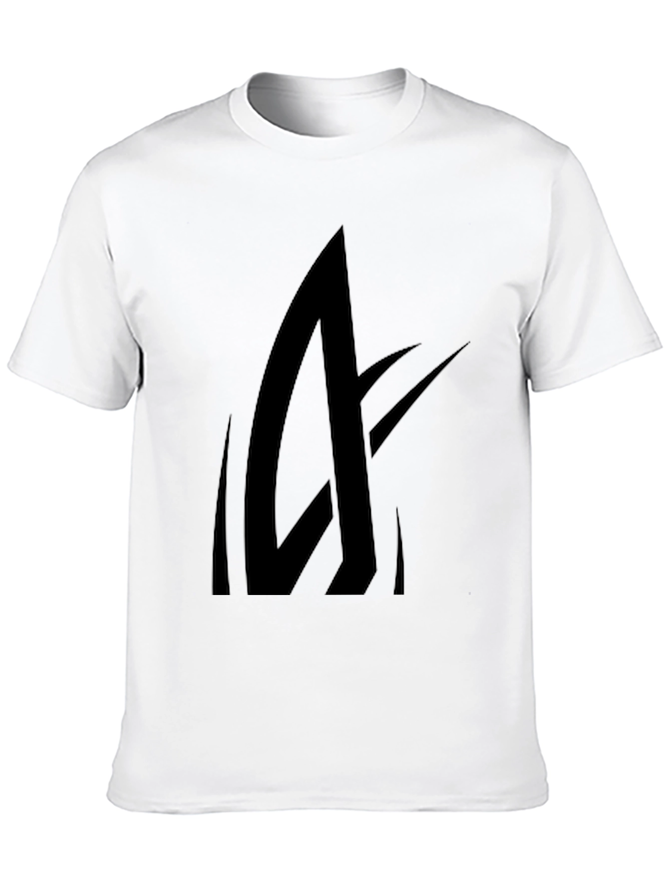 Black Men's Black Graphic Tee - Abstract Design view 10