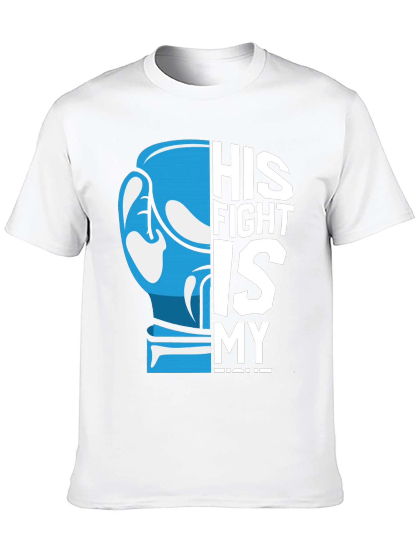 Black His Fight is My Fight T-Shirt - Support Awareness view 10