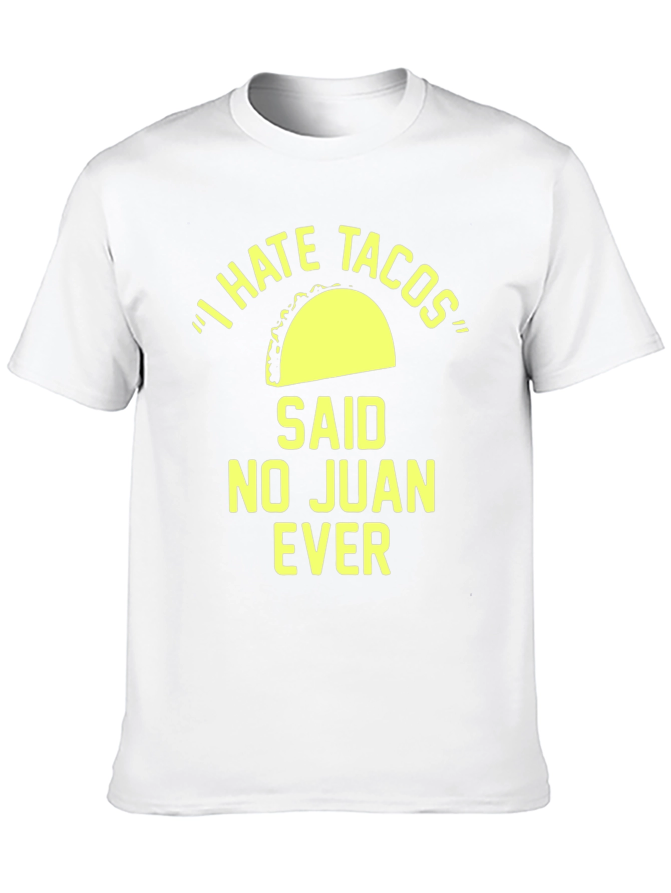 Black I Hate Tacos Funny T-Shirt view 10