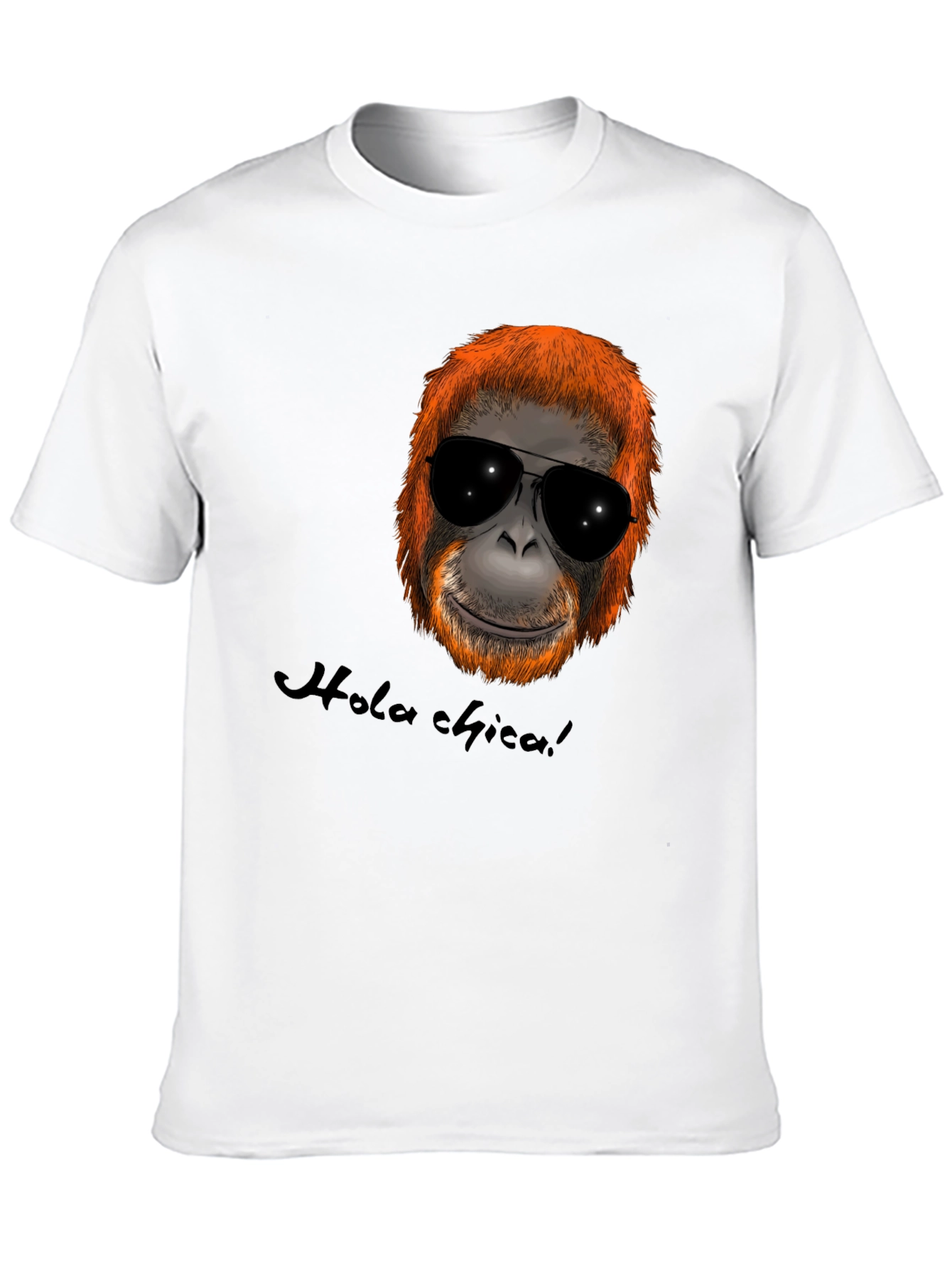 Black Cool Orangutan Sunglasses T-Shirt - Hola Chica! view 10