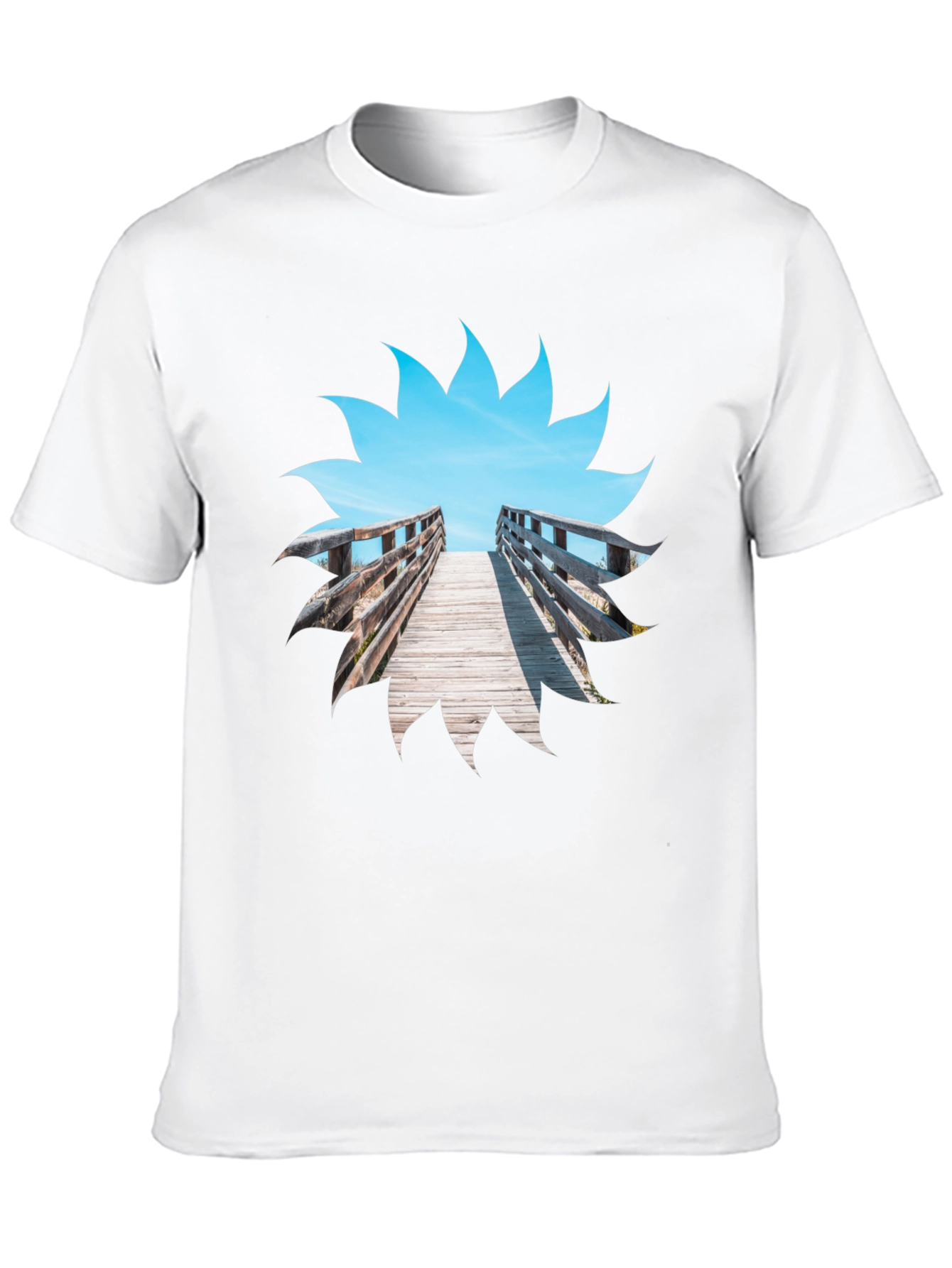 Black Beach Boardwalk Graphic T-Shirt view 10