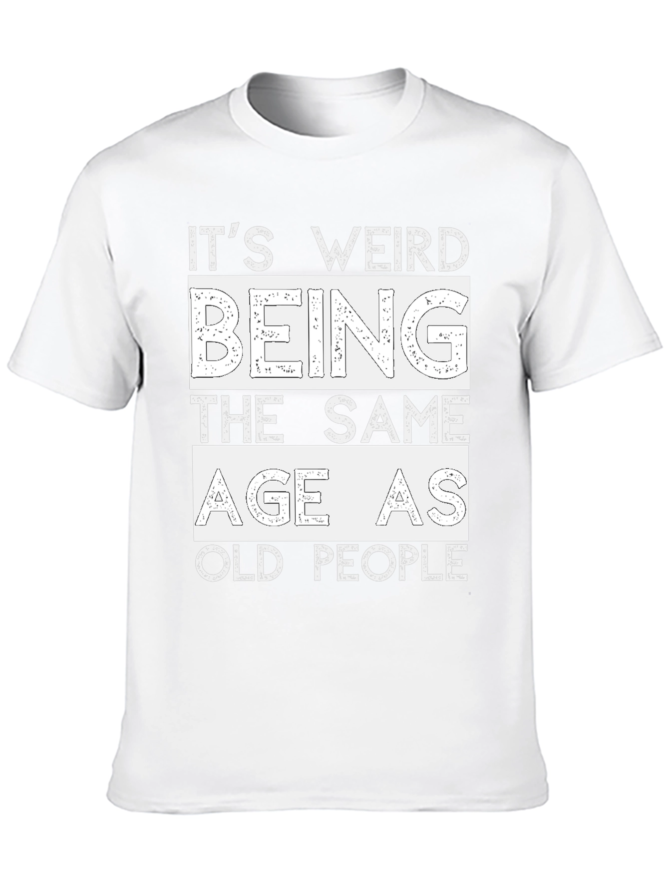 Black Funny 'Same Age as Old People' Black T-Shirt view 10