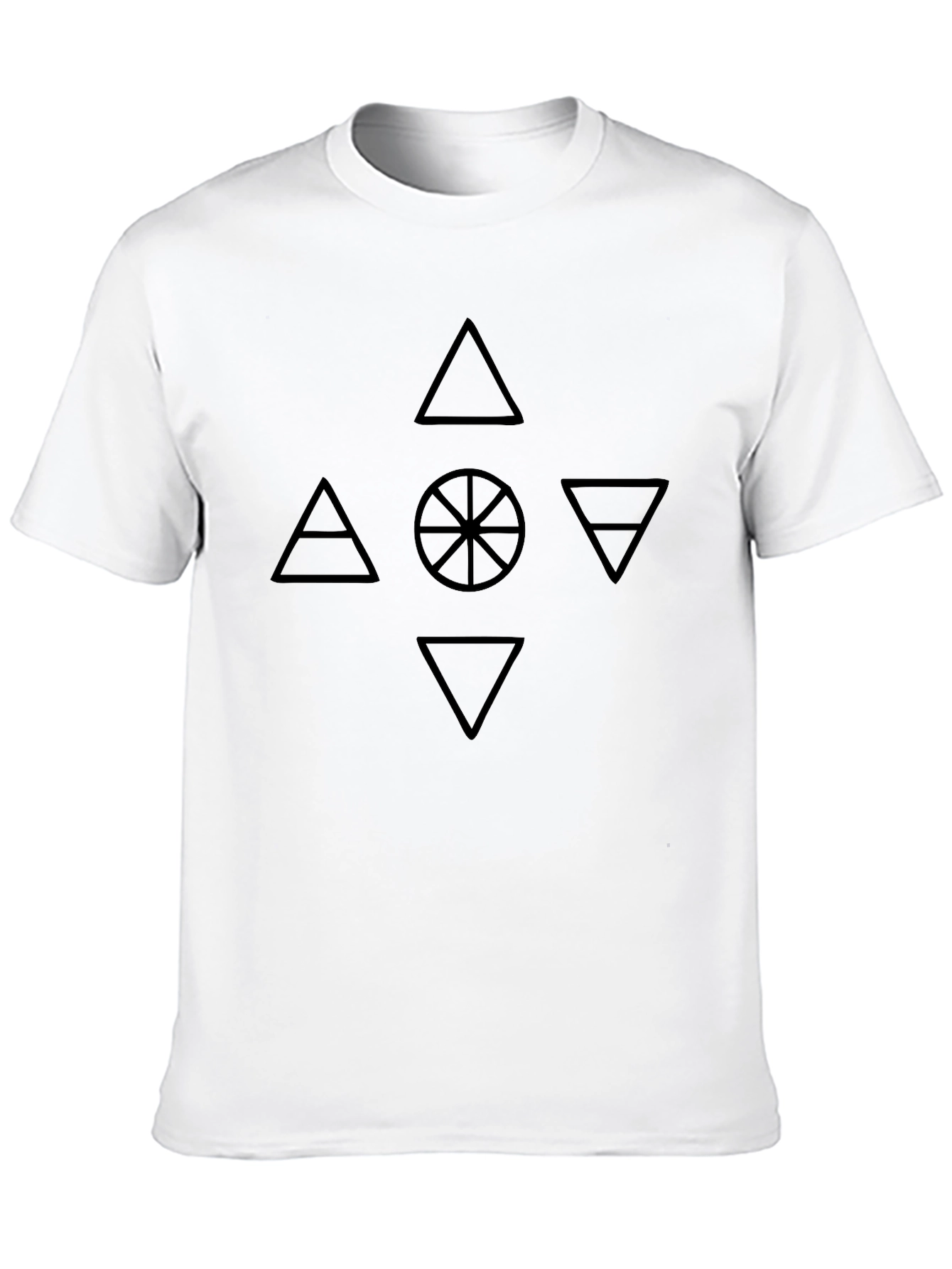 Black Elemental Symbol Graphic Tee - Black Cotton T-Shirt view 10