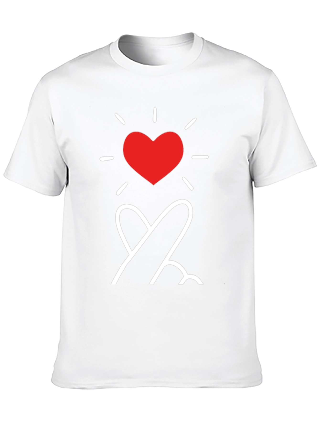 Black Heart Fingers T-Shirt - Stylish Korean Love Sign Tee view 10