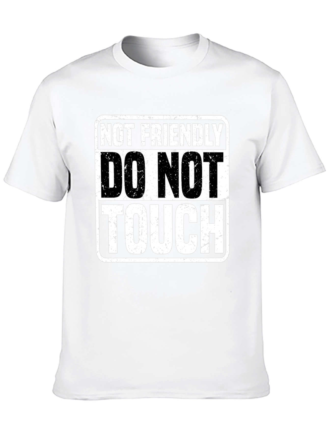 Black Not Friendly Tee - Do Not Touch Black Cotton T-Shirt view 10