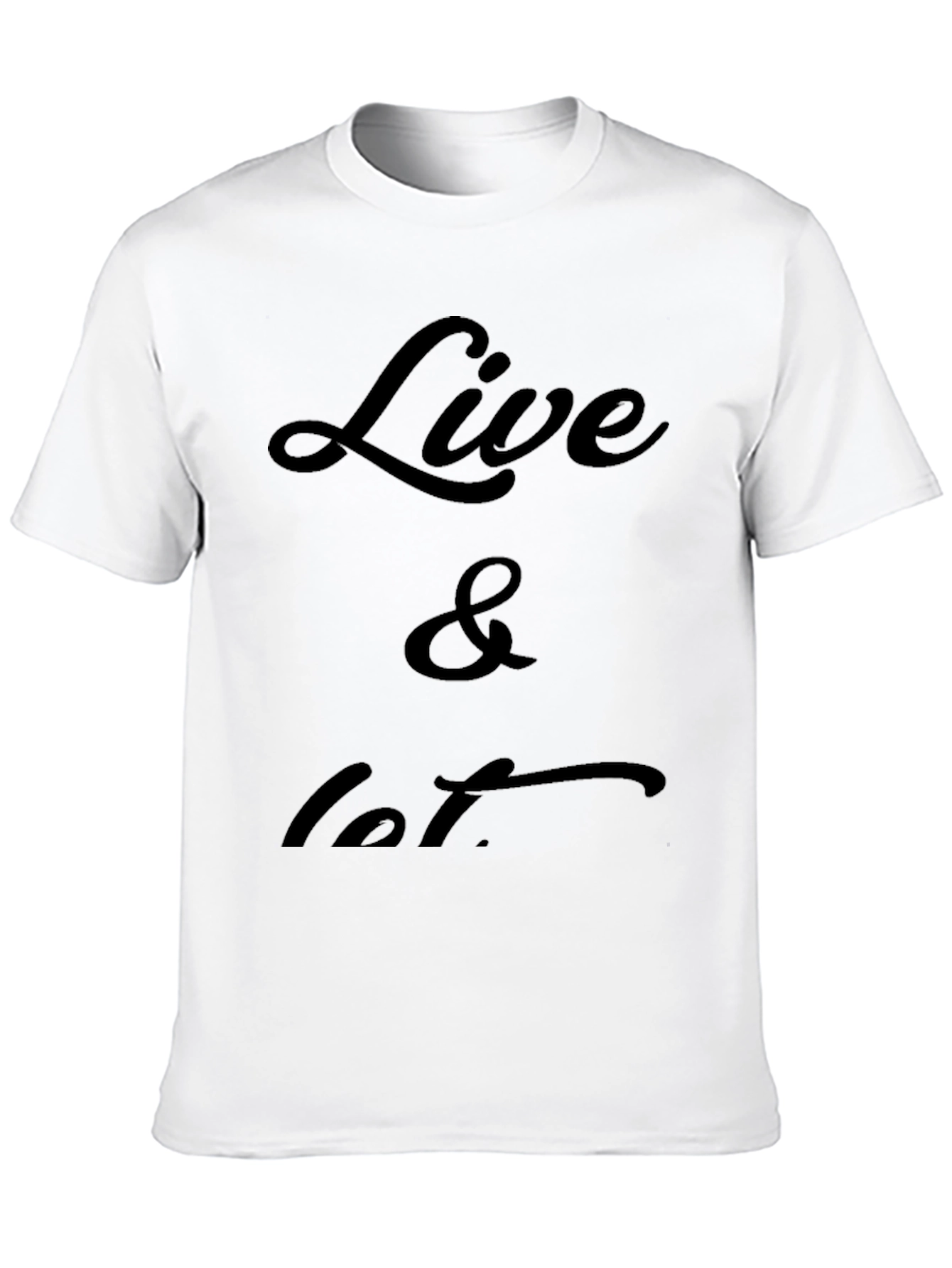 Black Live & Let T-Shirt - Black Casual Tee view 10
