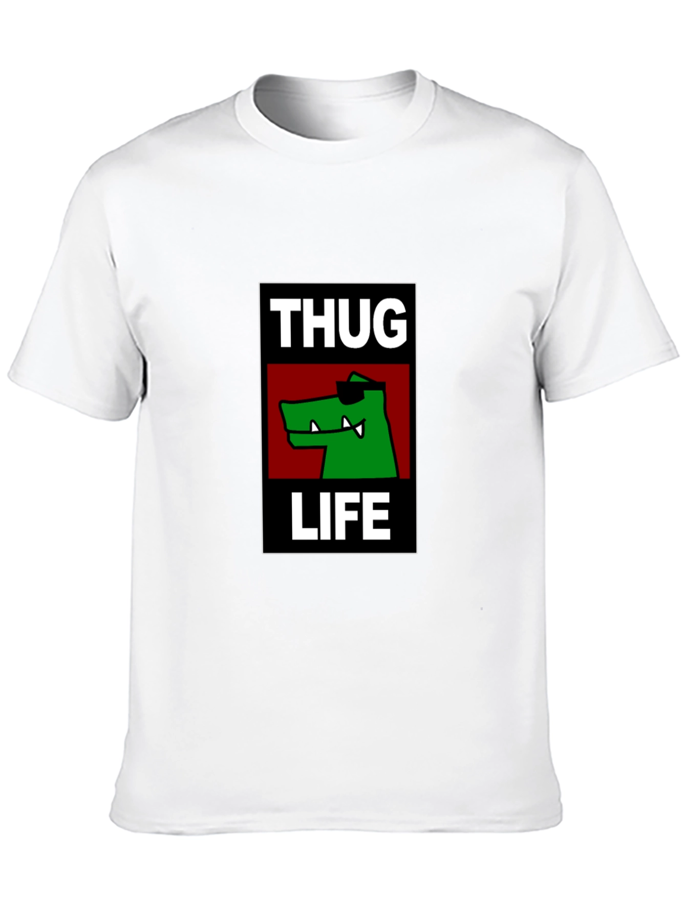 Black Thug Life Alligator Graphic Black T-Shirt view 10