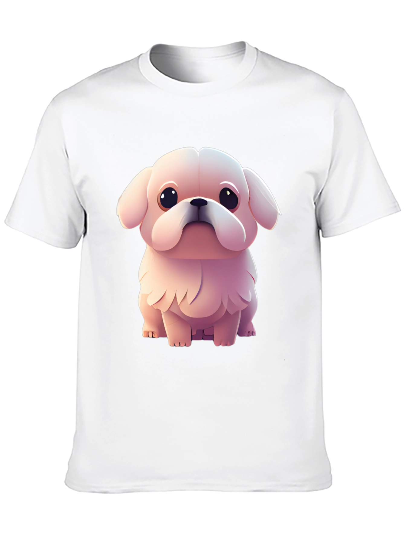 Black Cute Puppy Graphic Tee - Black view 10