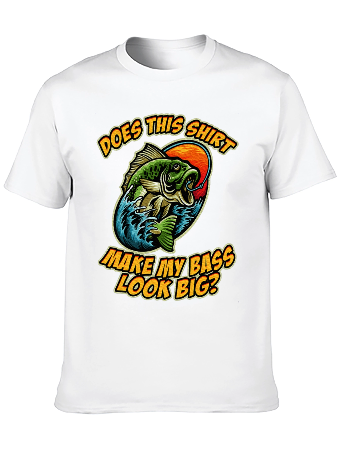 Black Funny Fishing T-Shirt - Make My Bass Look Big? view 10