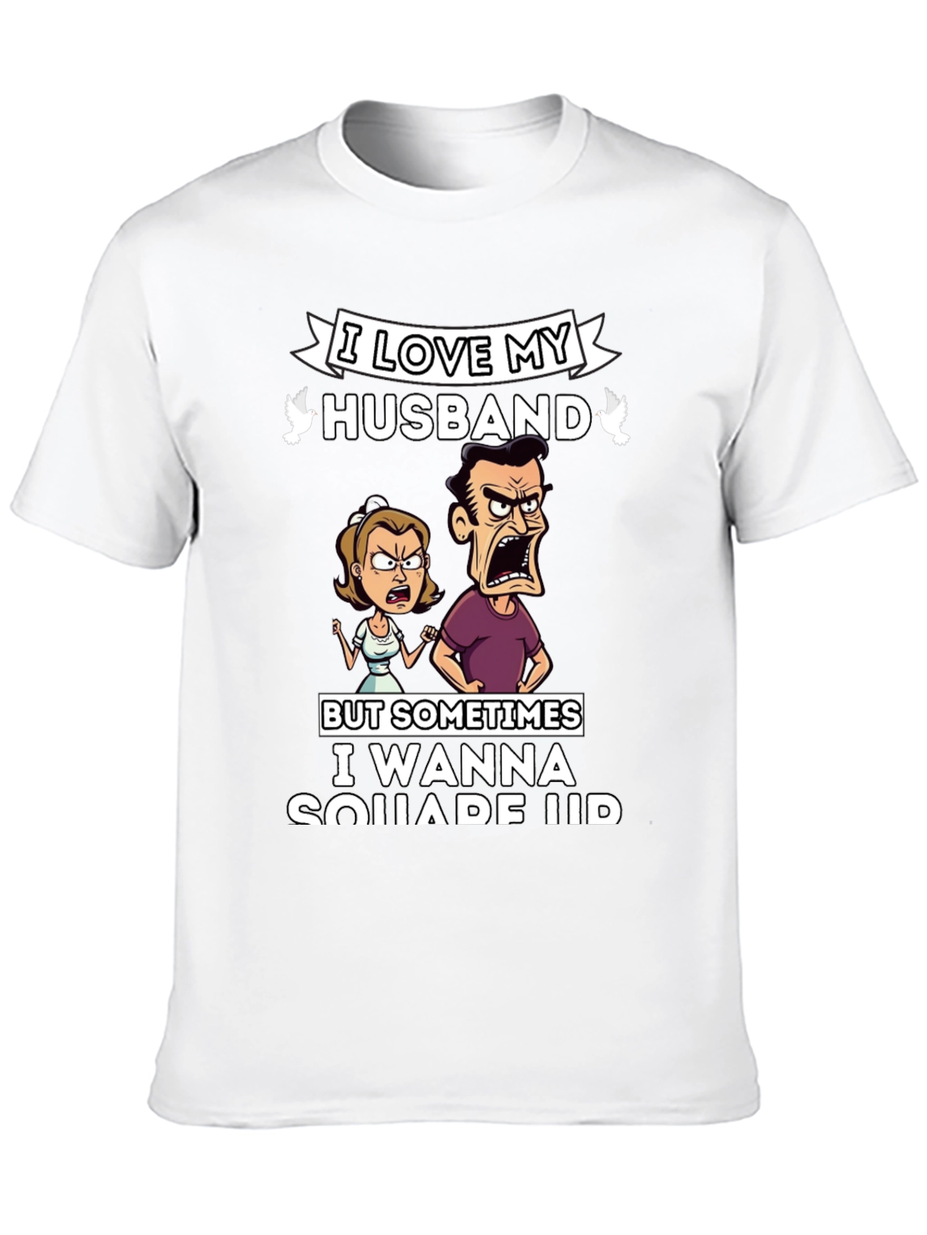 Black I Love My Husband T-Shirt view 10