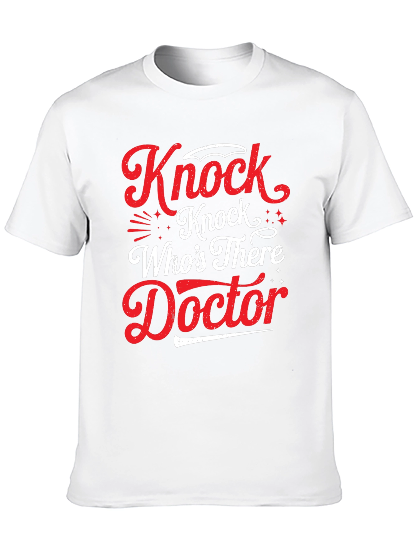 Black Knock Knock Doctor Humor Graphic Tee view 10