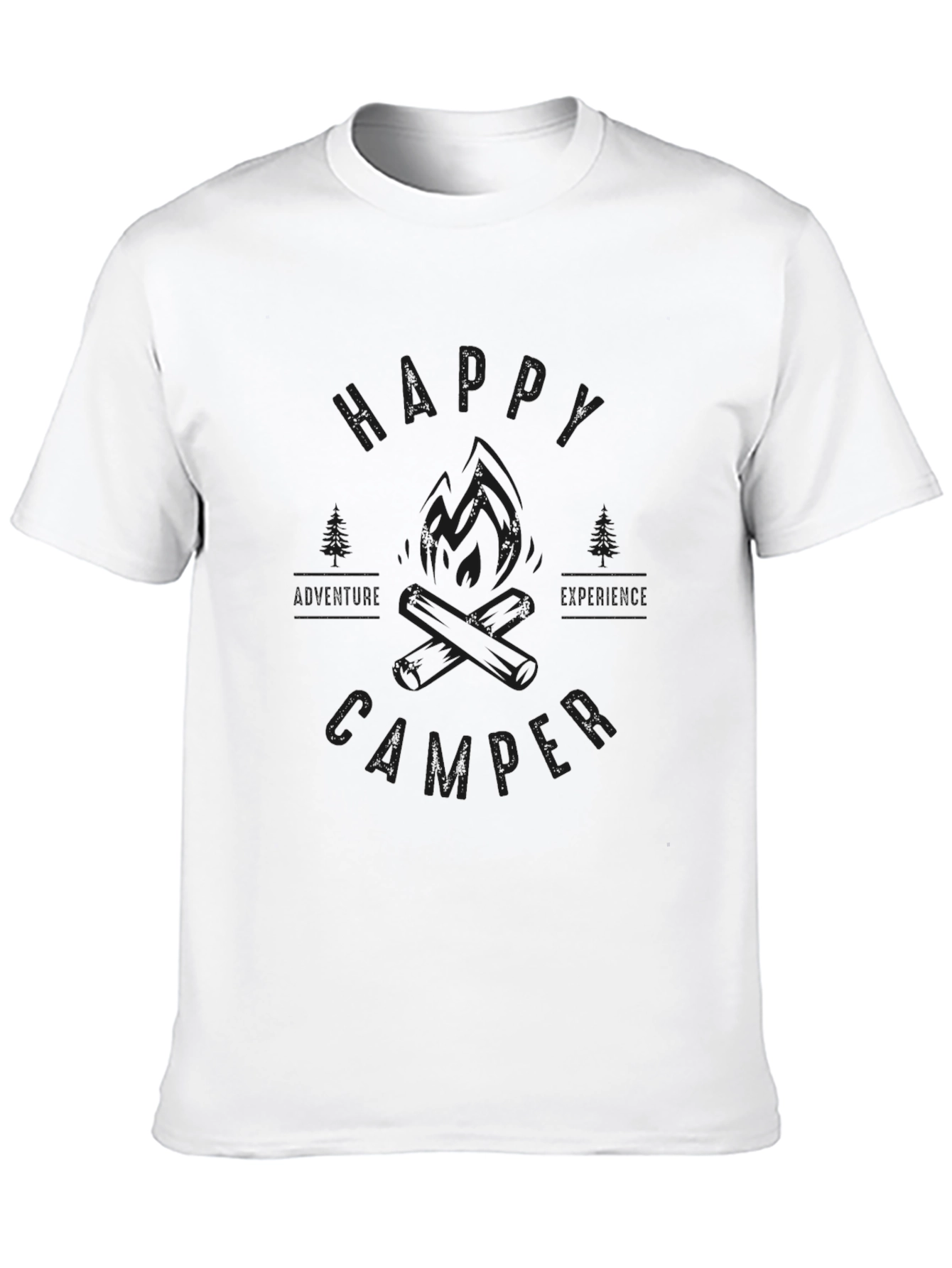 Black Happy Camper Graphic Tee - Black Camping Shirt view 10